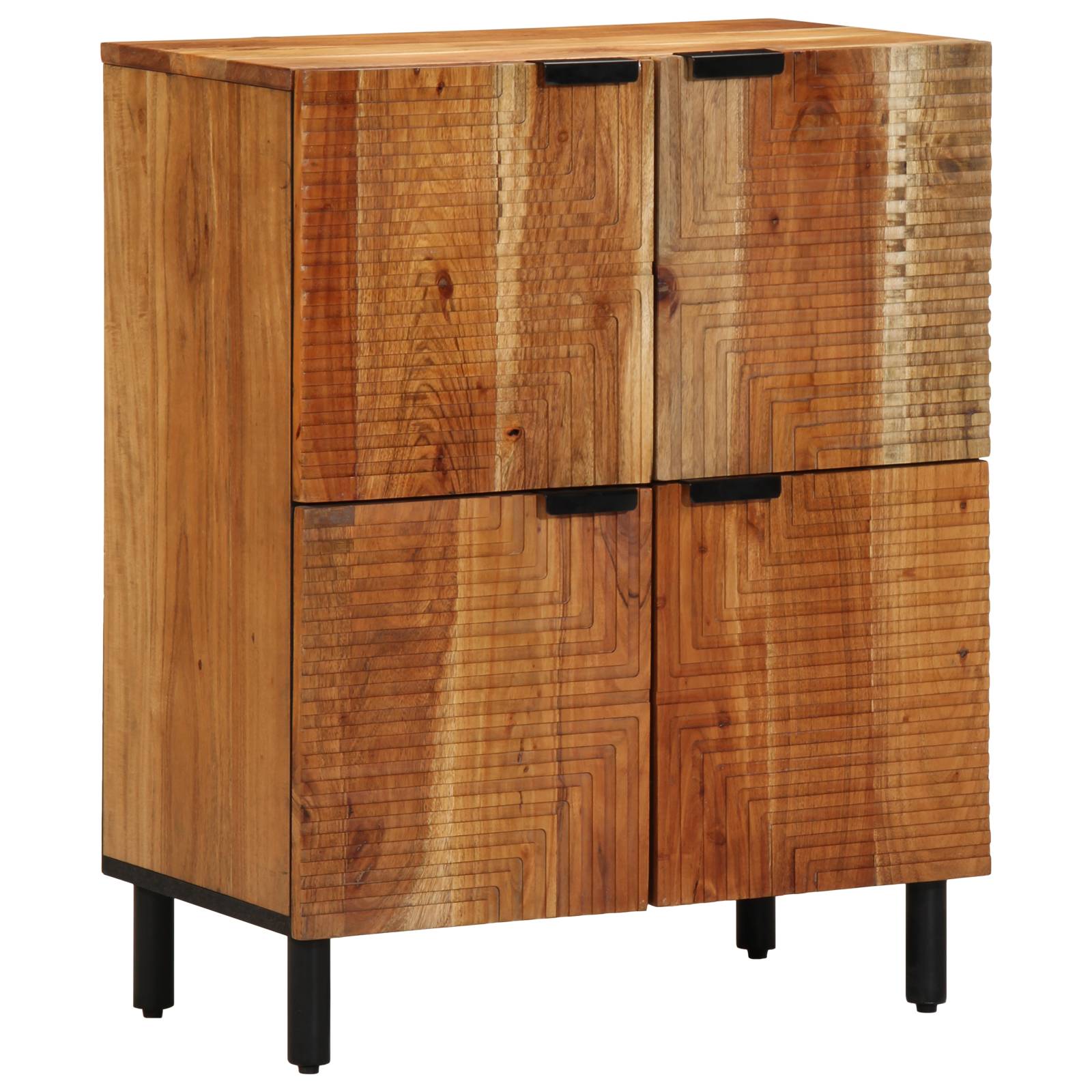 vidaXL Sideboard 60x33x75 cm Massivholz Akazie