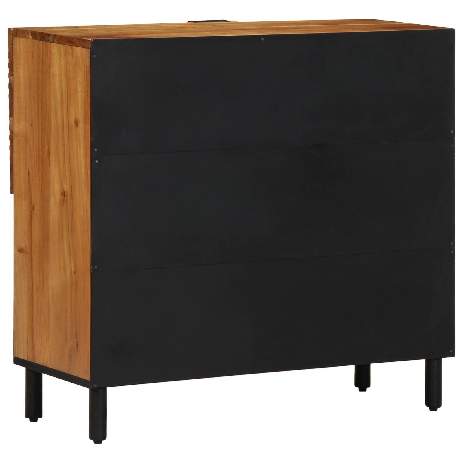 vidaXL Sideboard 80x33x75 cm Massivholz Akazie