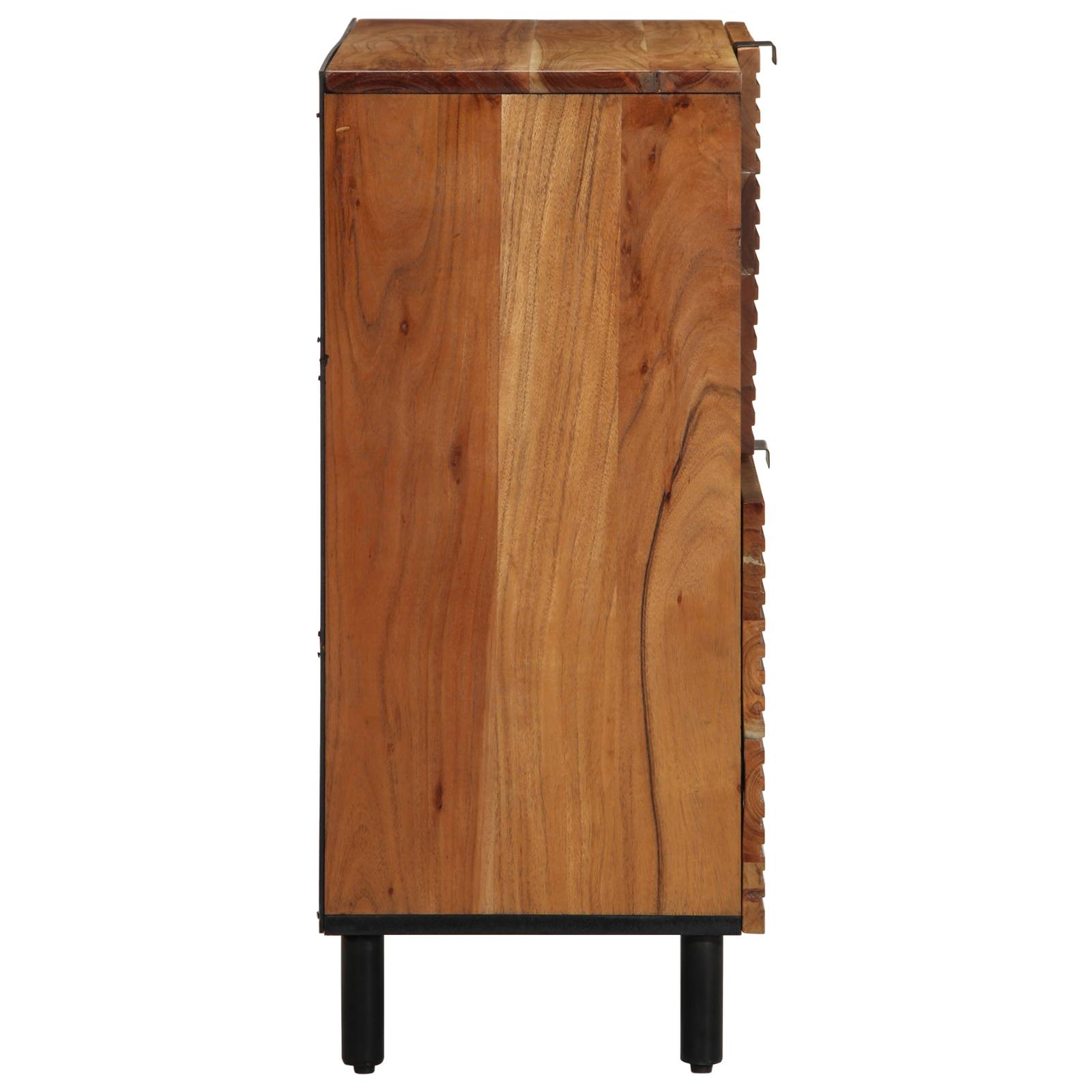 vidaXL Sideboard 80x33x75 cm Massivholz Akazie