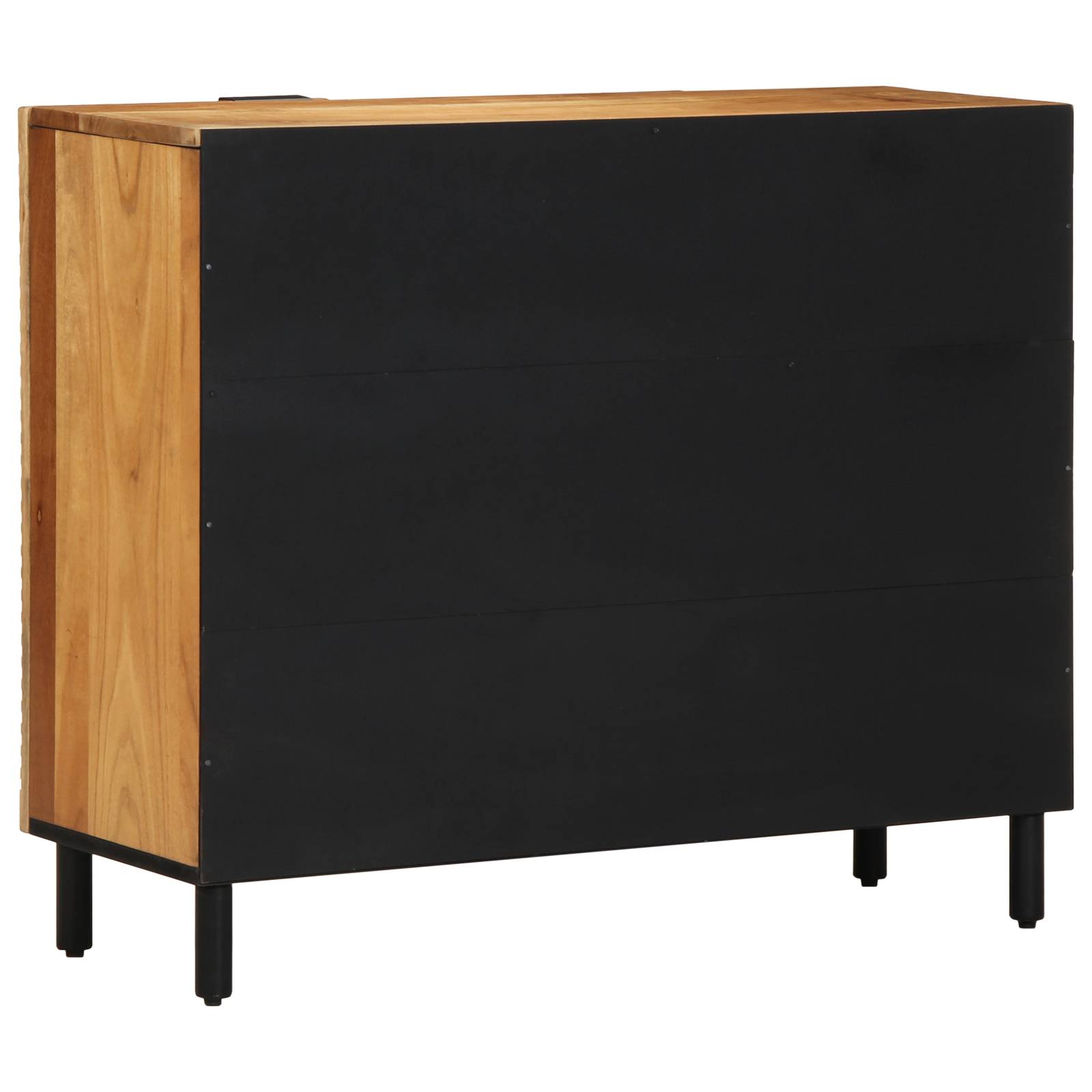 vidaXL Sideboard 90x33x75 cm Massivholz Akazie