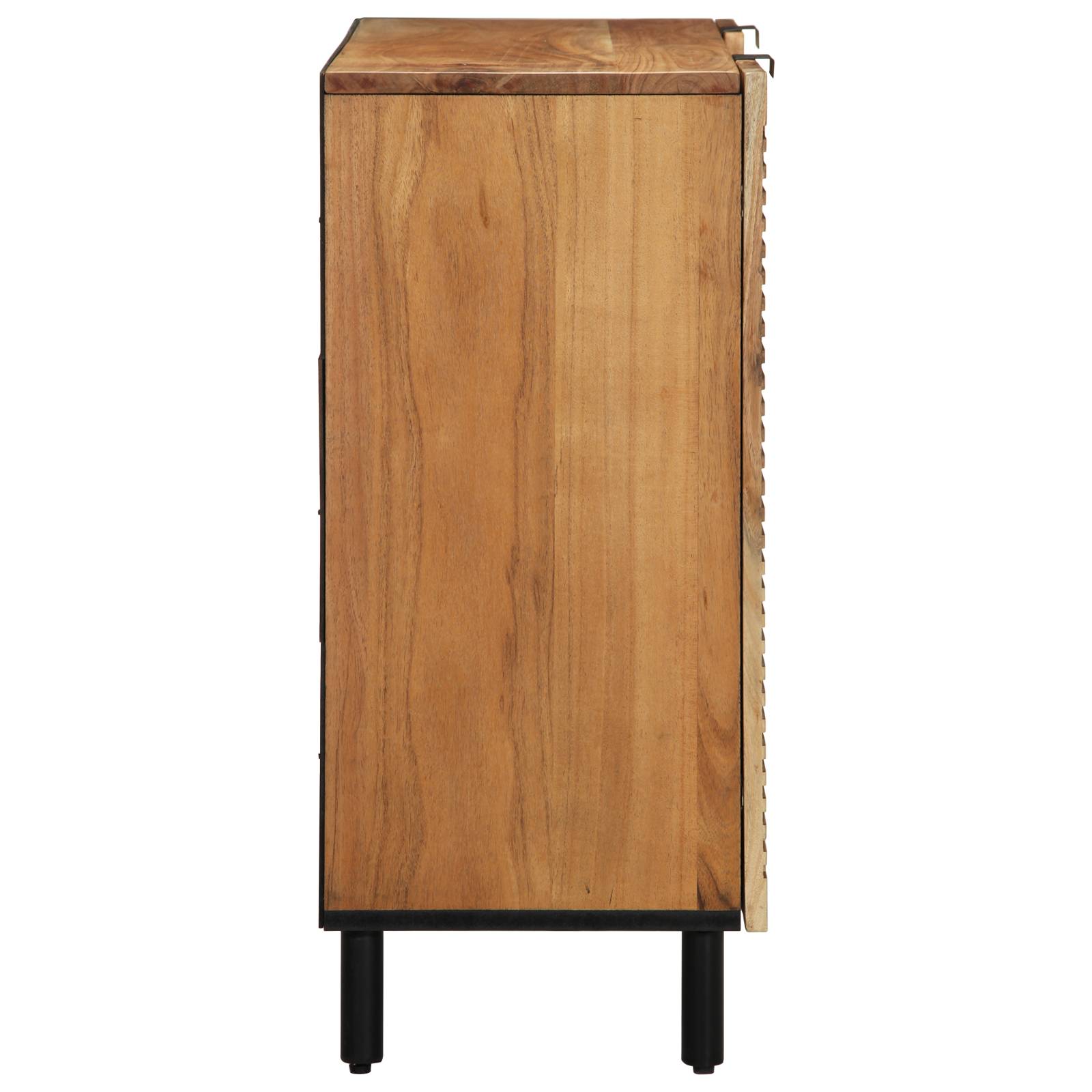 vidaXL Sideboard 90x33x75 cm Massivholz Akazie