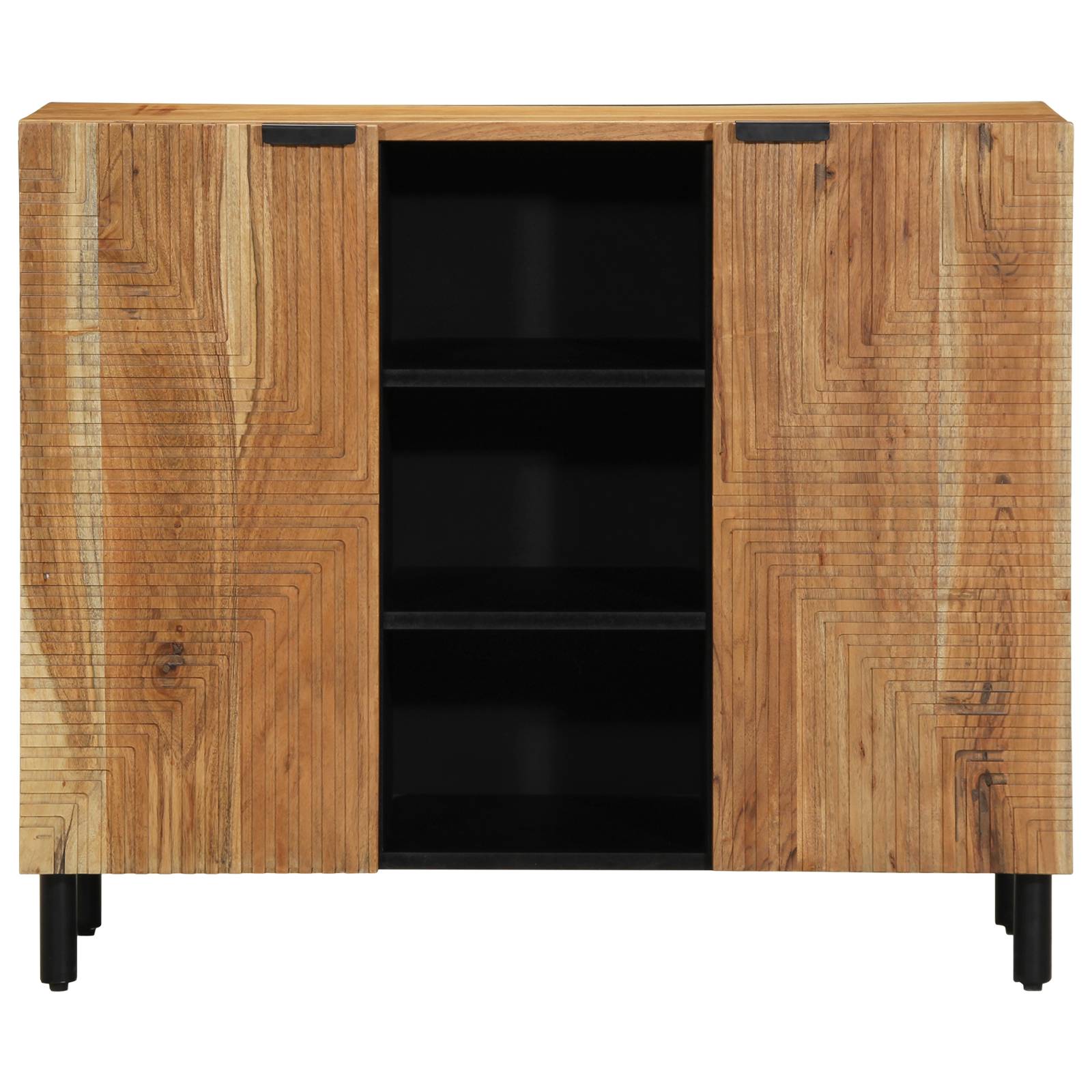 vidaXL Sideboard 90x33x75 cm Massivholz Akazie