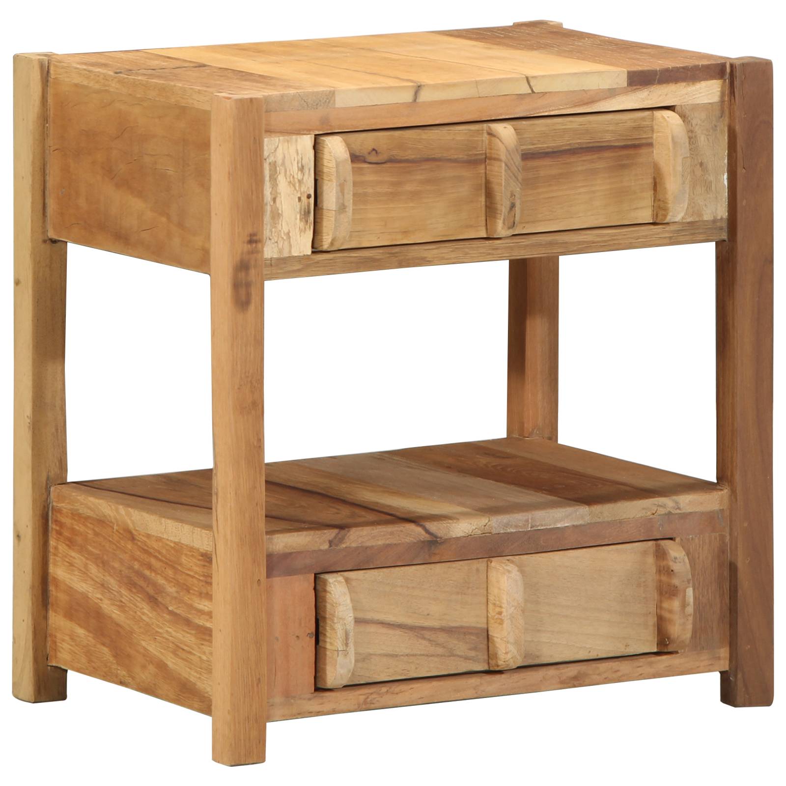 vidaXL Beistelltisch 43x32x46 cm Altholz Massiv