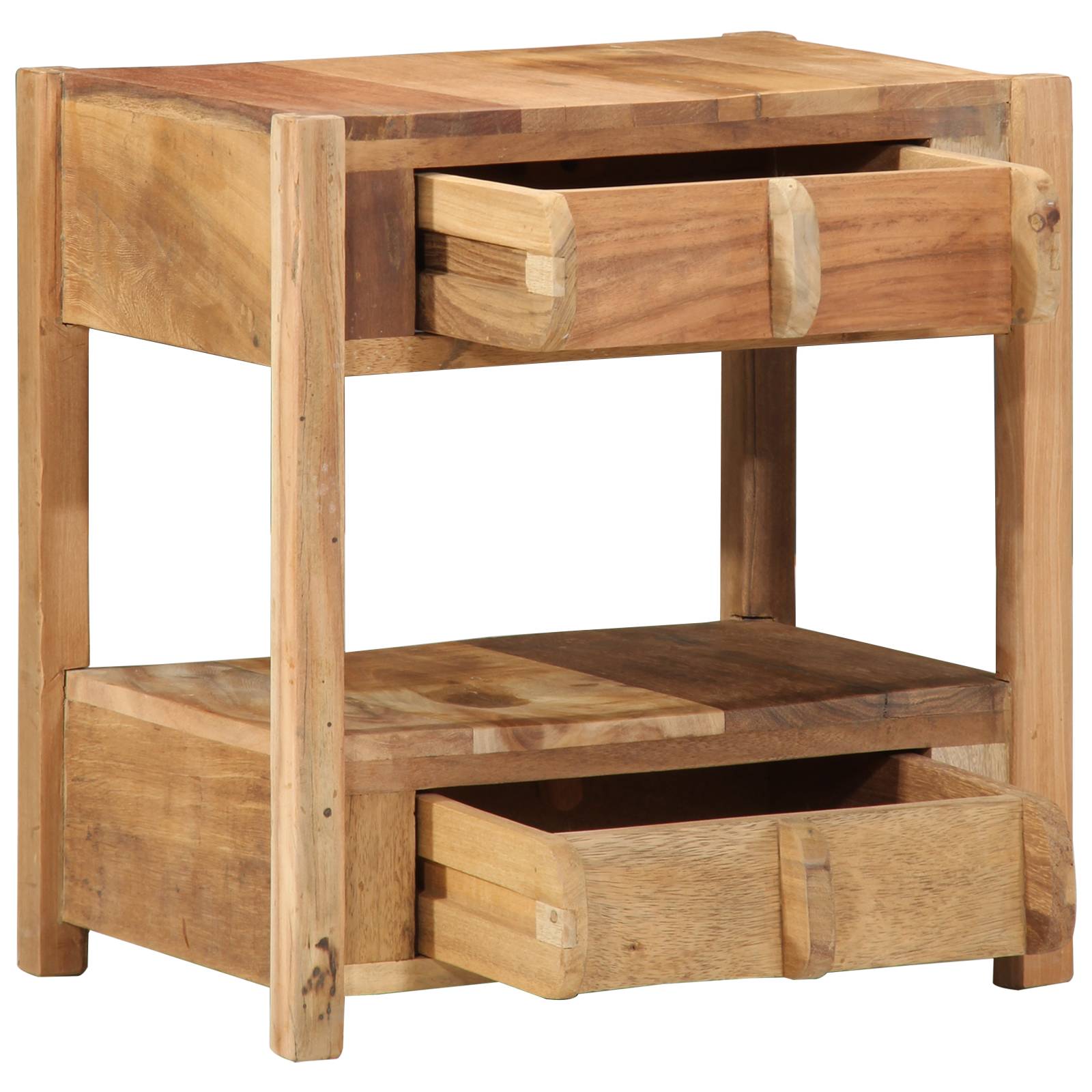 vidaXL Beistelltisch 43x32x46 cm Altholz Massiv