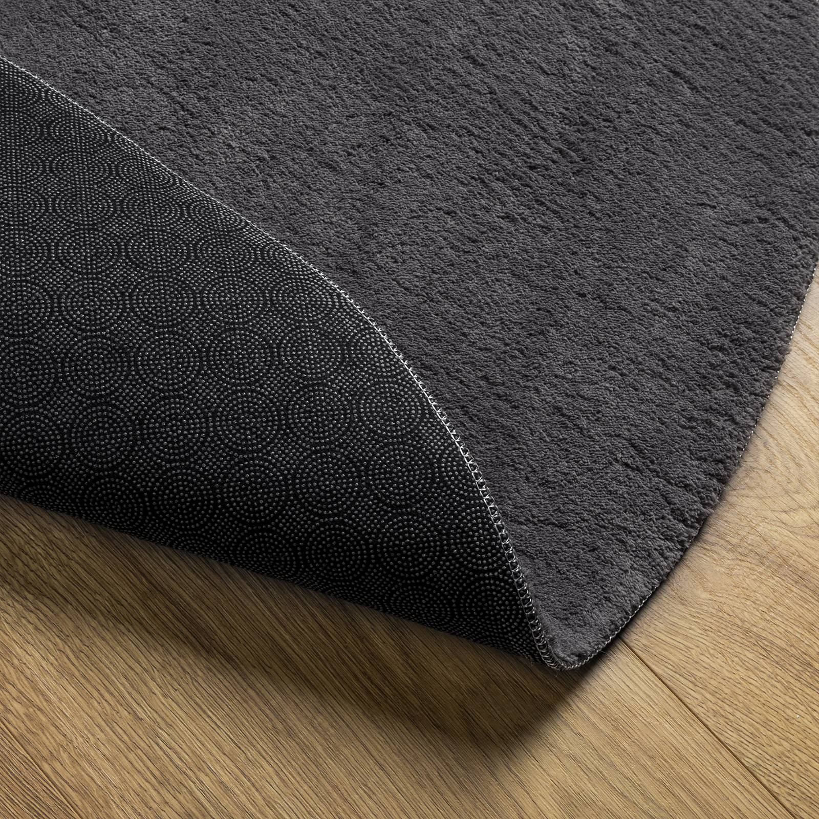 vidaXL Teppich HUARTE Kurzflor Weich & Waschbar Anthrazit 100x200 cm