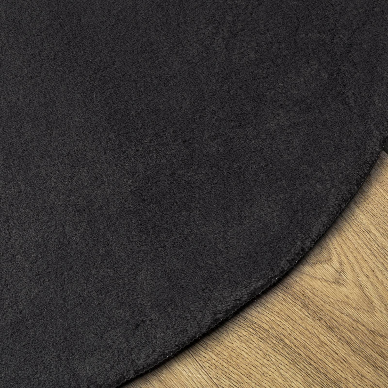 vidaXL Teppich "HUARTE" in Schwarz, 80x150 cm, oval