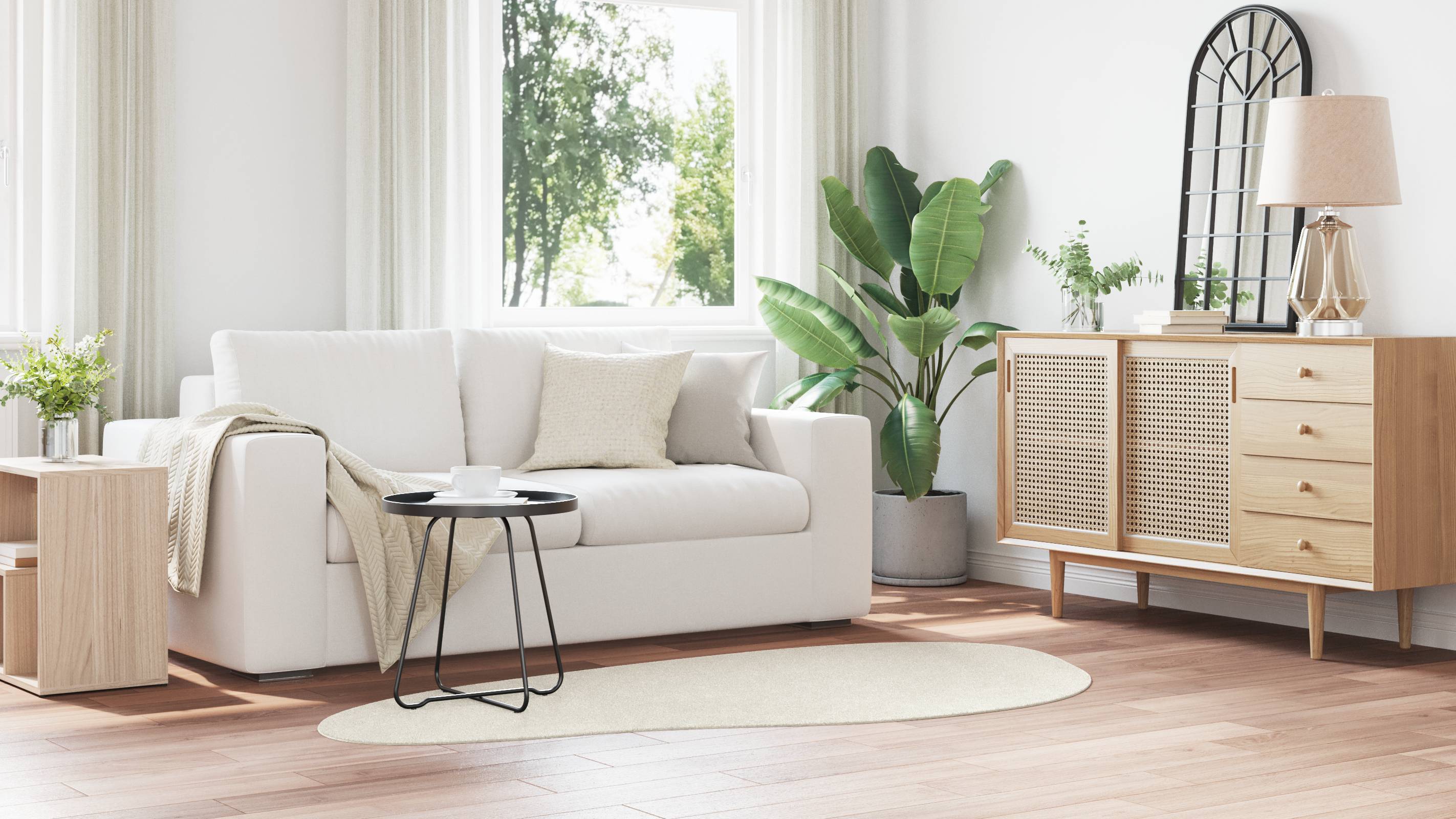 vidaXL Teppich HUARTE Kurzflor Weich & Waschbar Creme 100x200 cm