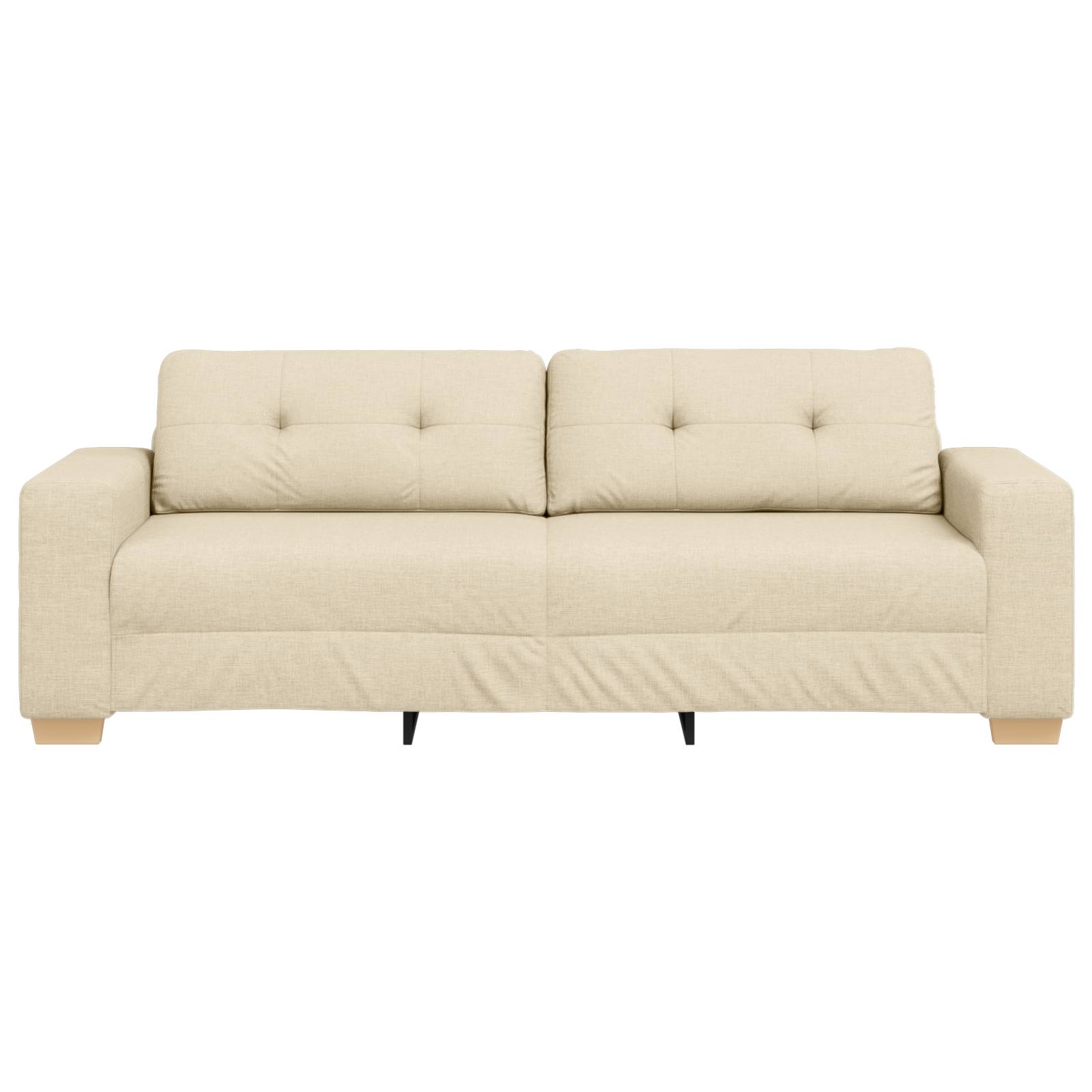 vidaXL Sofa 3-Sitzer Creme 180 cm Stoff