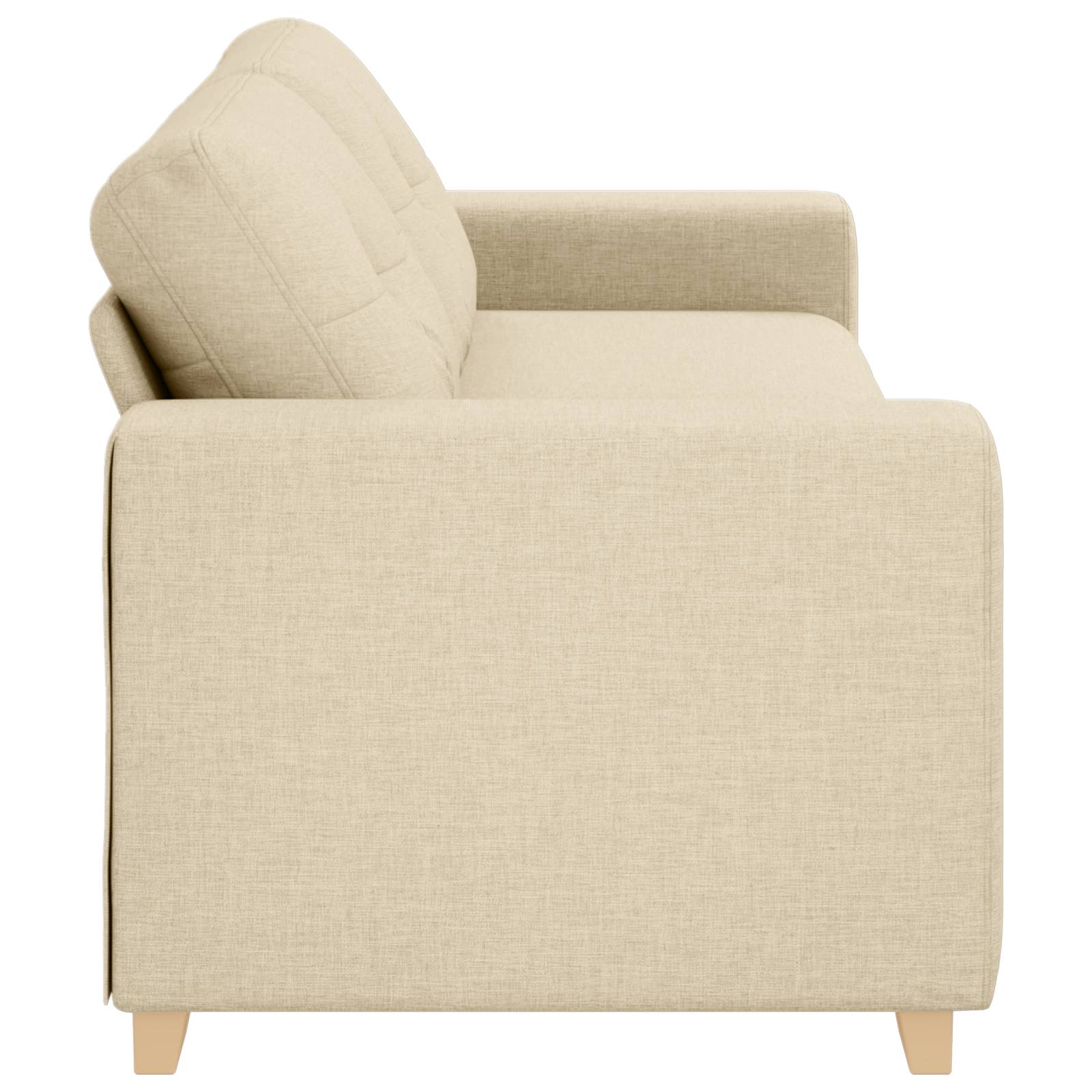 vidaXL Sofa 3-Sitzer Creme 180 cm Stoff