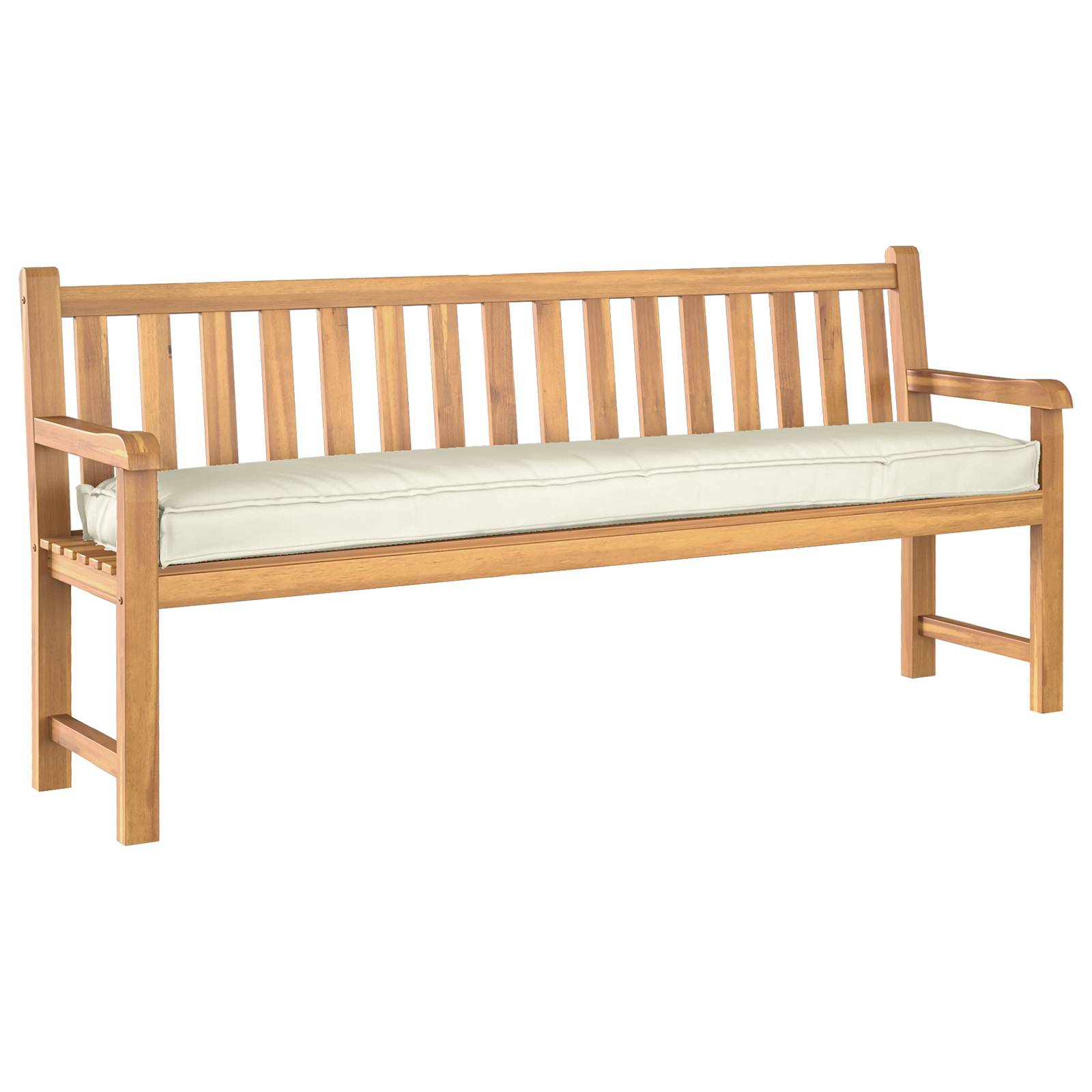 vidaXL Pallet Kissen für die Bank 2 Stück Creme 200x40x8 cm Oxford Stoff