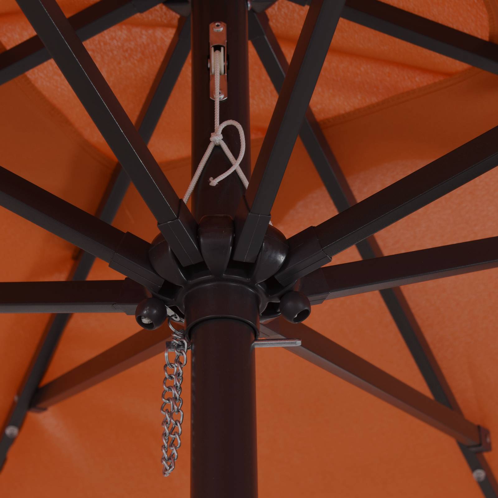 vidaXL Sonnenschirm mit LED-Leuchten Quadratisch 295x245 cm Terrakotta