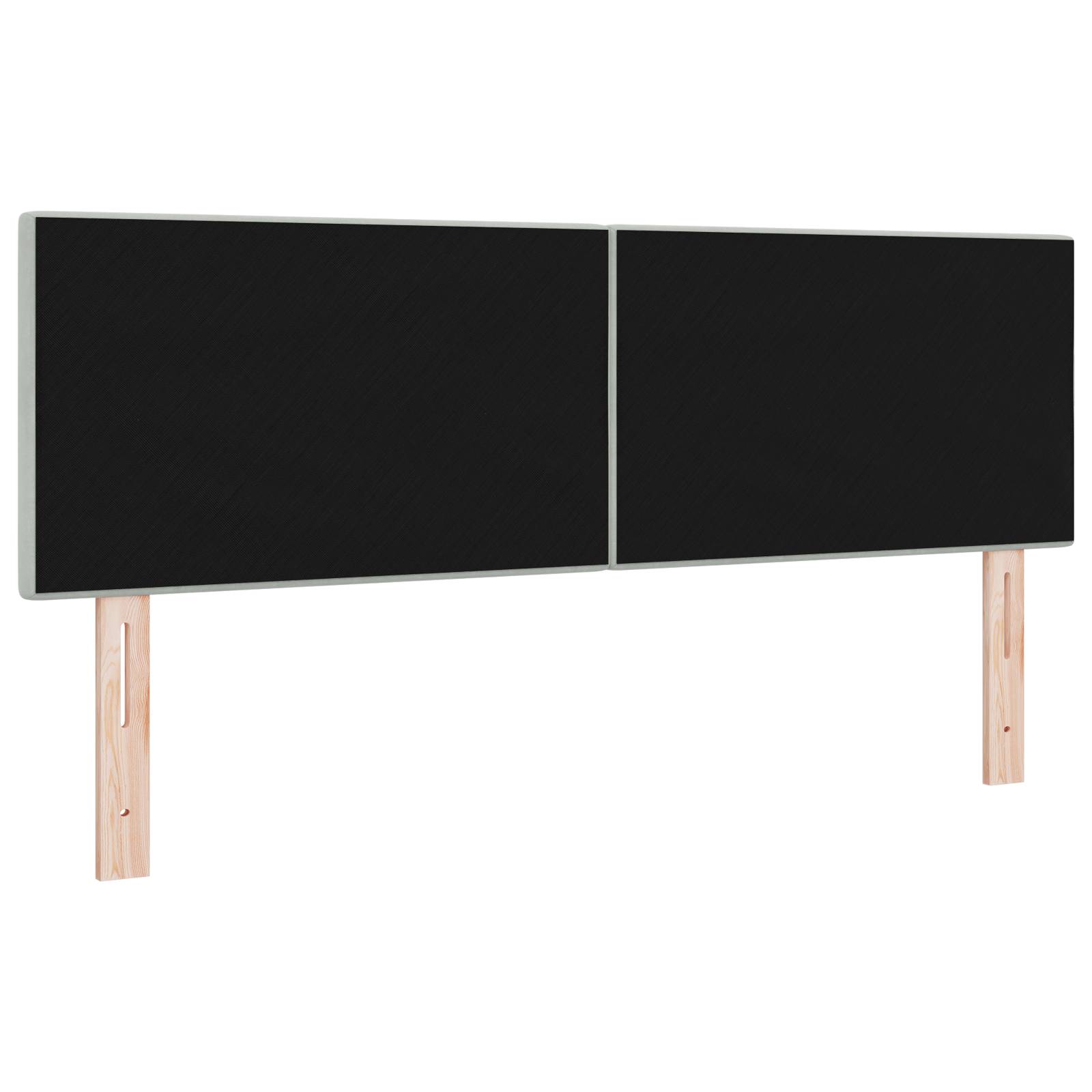 vidaXL Kopfteil mit Knopfheftung Hellgrau 160 cm Samt
