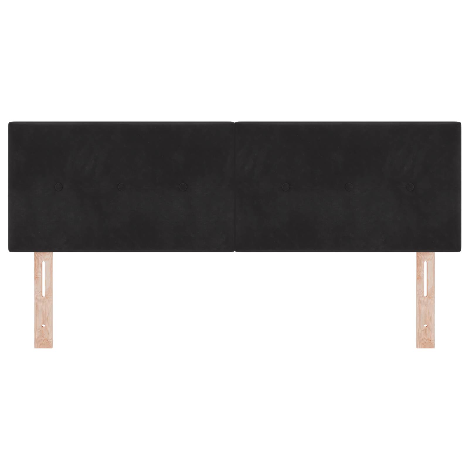 vidaXL LED Kopfteil mit Knopfheftung Schwarz 72 cm Samt