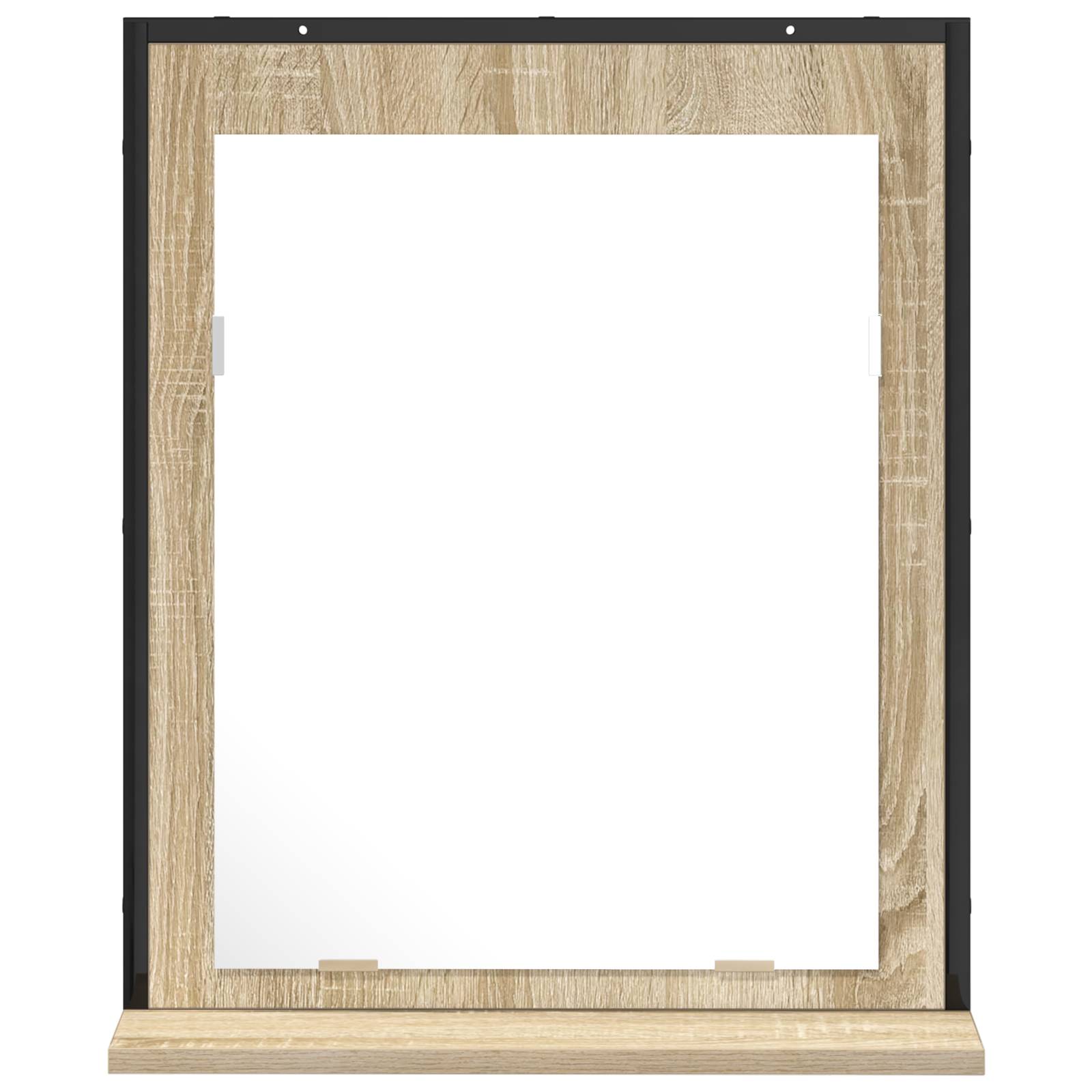 vidaXL Badspiegel mit Ablage Sonoma Eiche 50x12x60 cm Holzwerkstoff