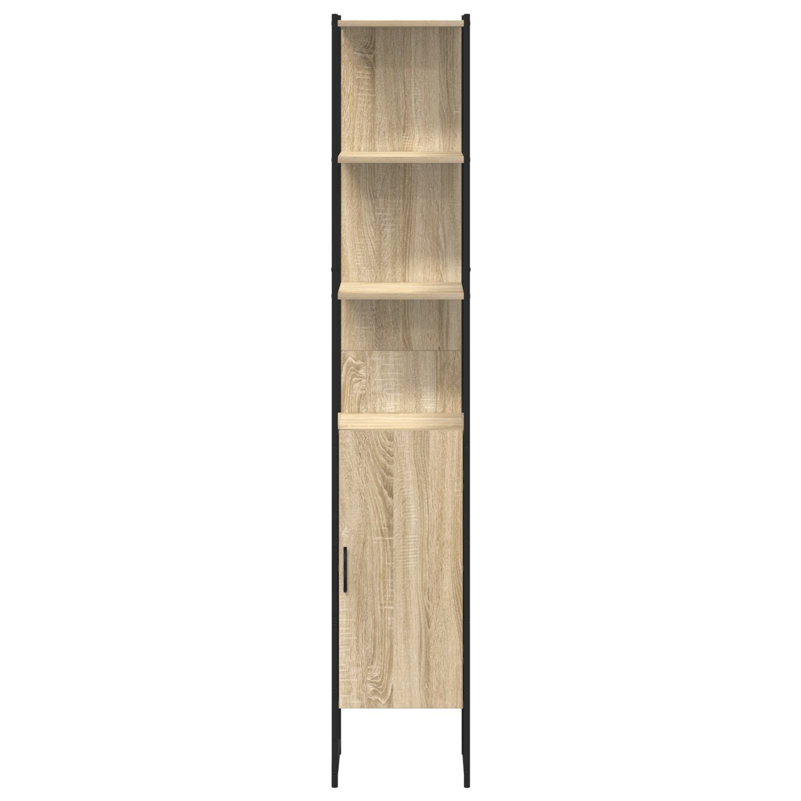 vidaXL Badschrank Sonoma Eiche 33x33x185,5 cm Holzwerkstoff