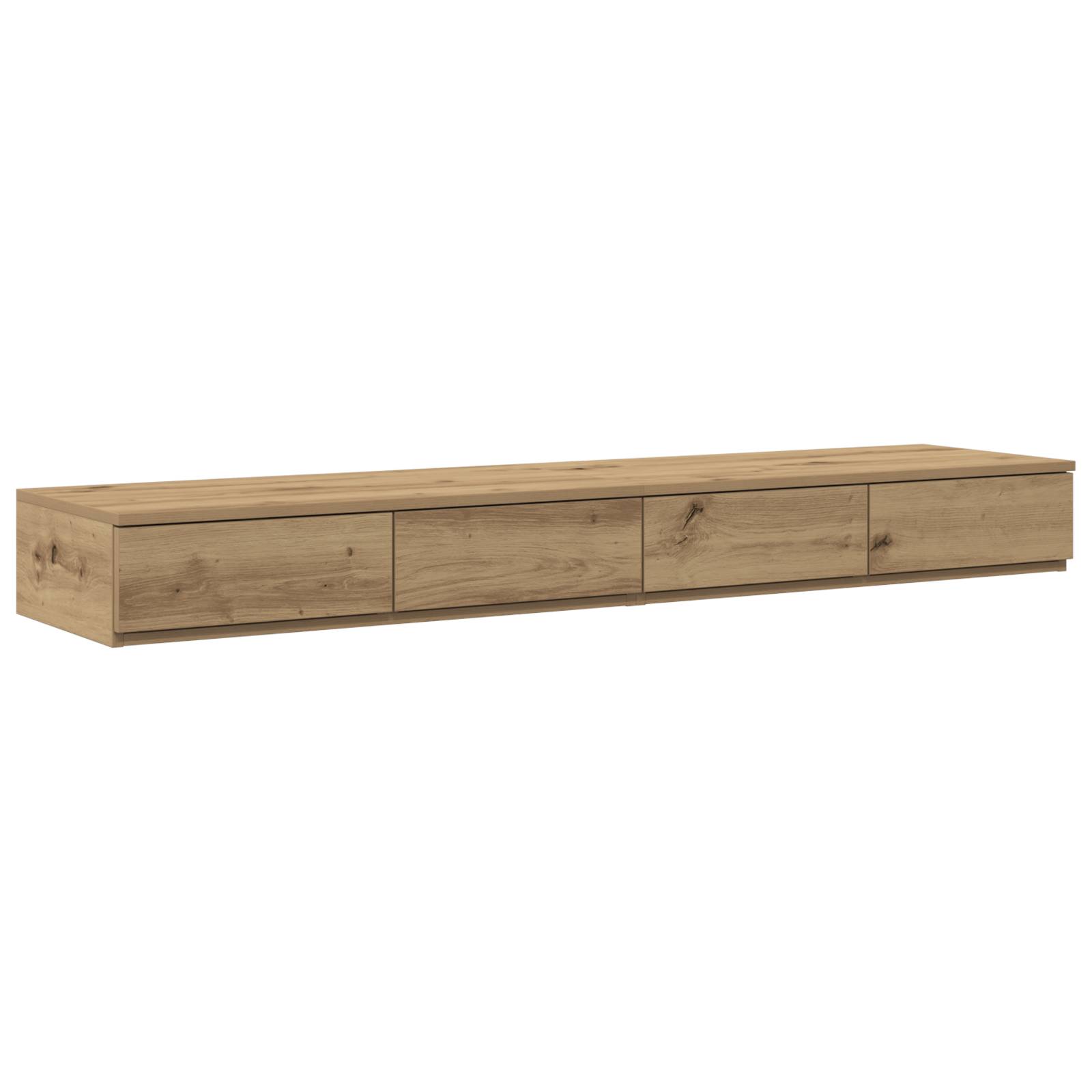 vidaXL Bett-Schubladen Artisan Eiche 150x36,5x16,5 cm Holzwerkstoff