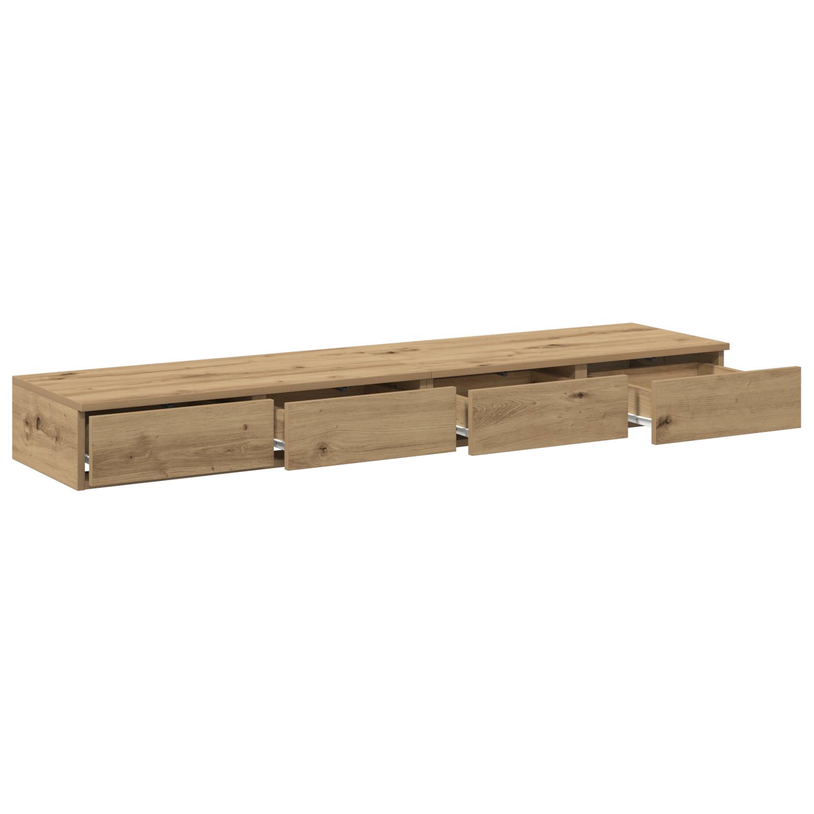 vidaXL Bett-Schubladen Artisan Eiche 150x36,5x16,5 cm Holzwerkstoff