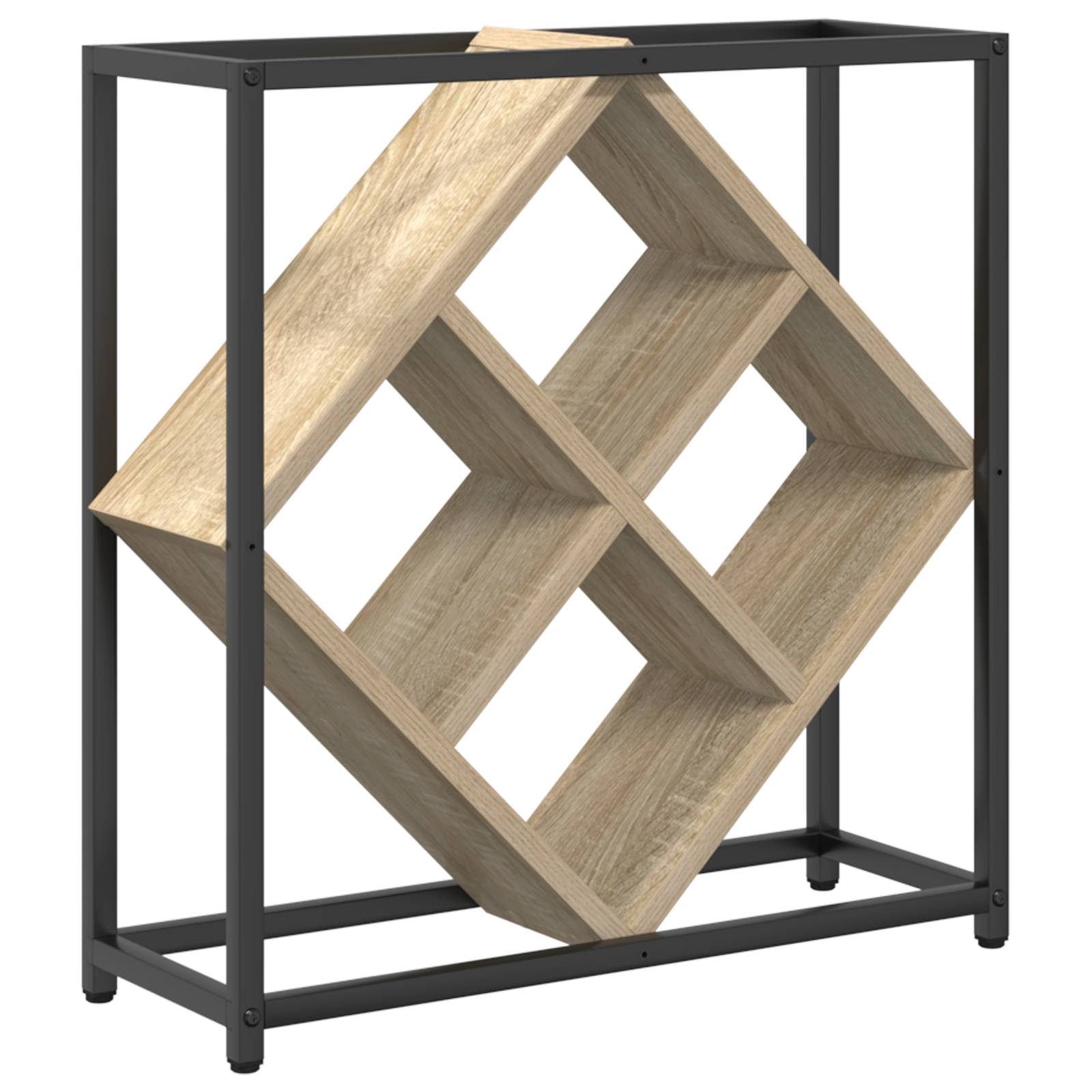 vidaXL Weinregal Sonoma Eiche 51x18x52,5 cm Holzwerkstoff