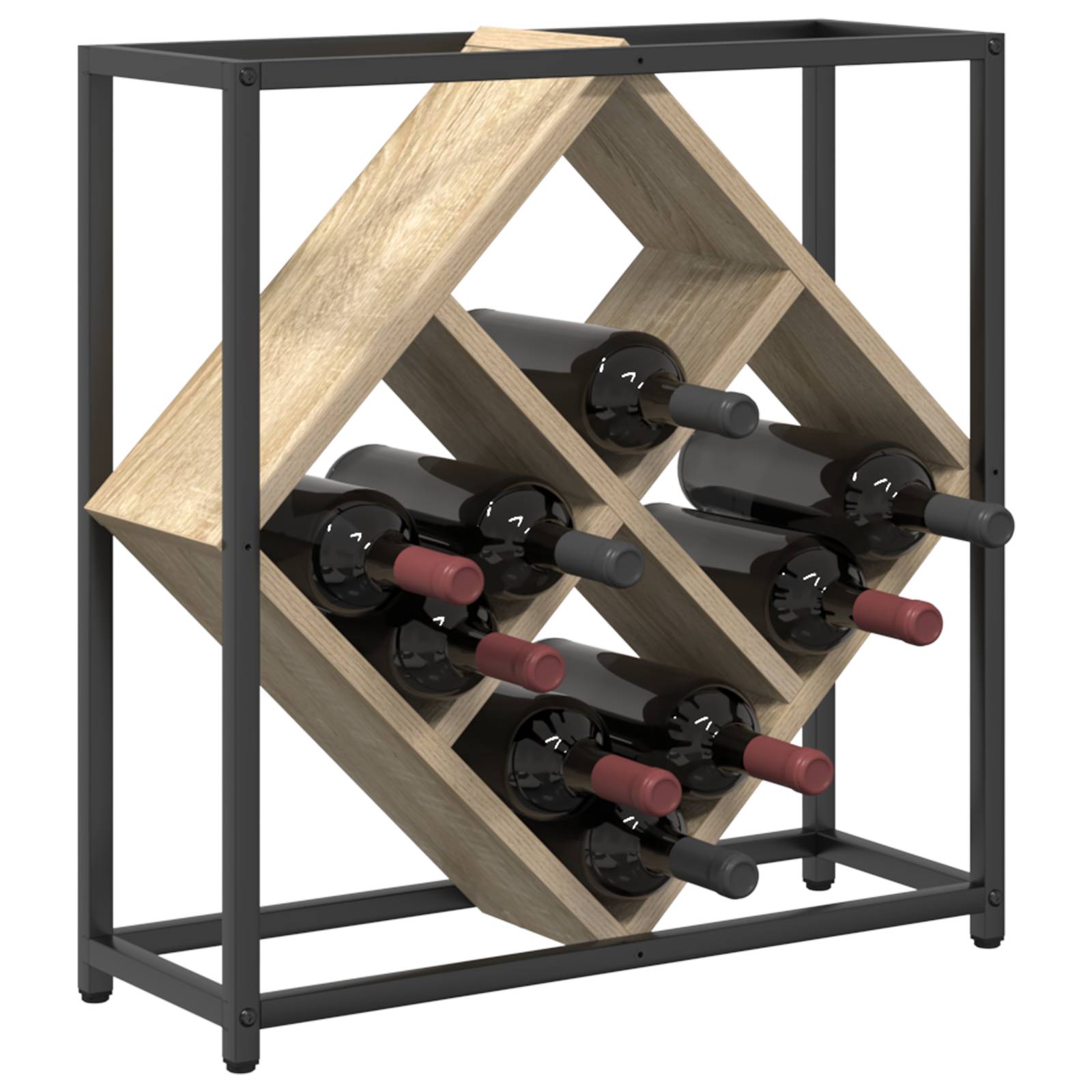 vidaXL Weinregal Sonoma Eiche 51x18x52,5 cm Holzwerkstoff