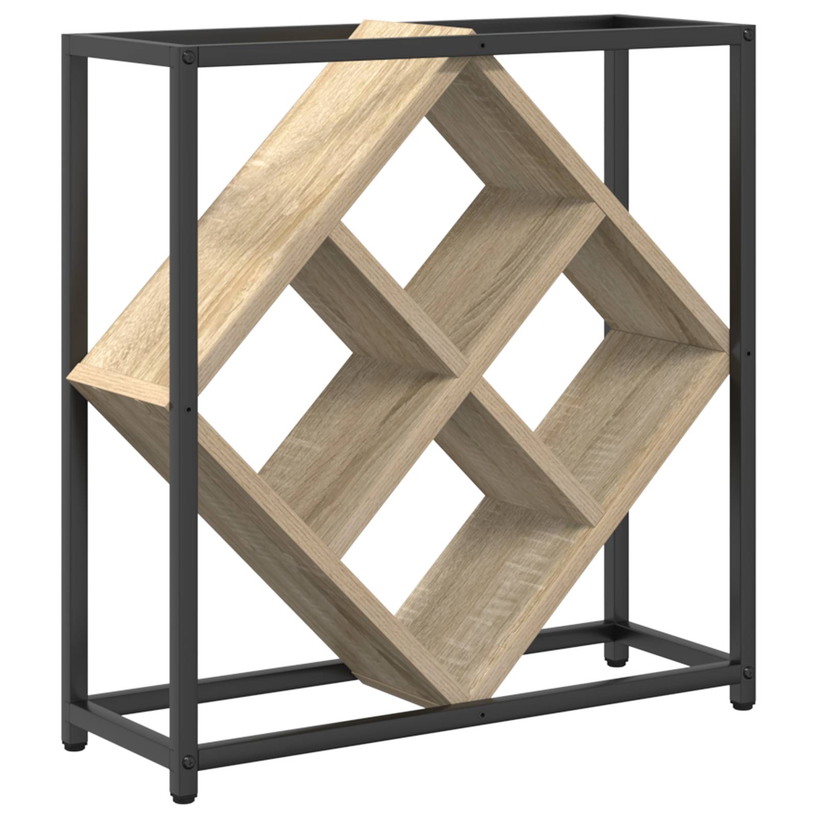 vidaXL Weinregal Sonoma Eiche 51x18x52,5 cm Holzwerkstoff