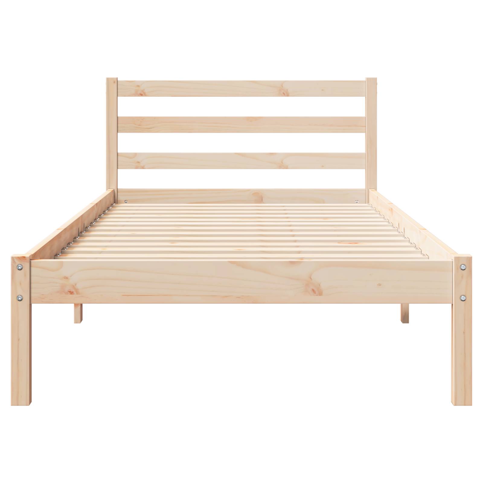vidaXL Bettgestell mit Kopfteil 80x220 cm Massivholz Kiefer