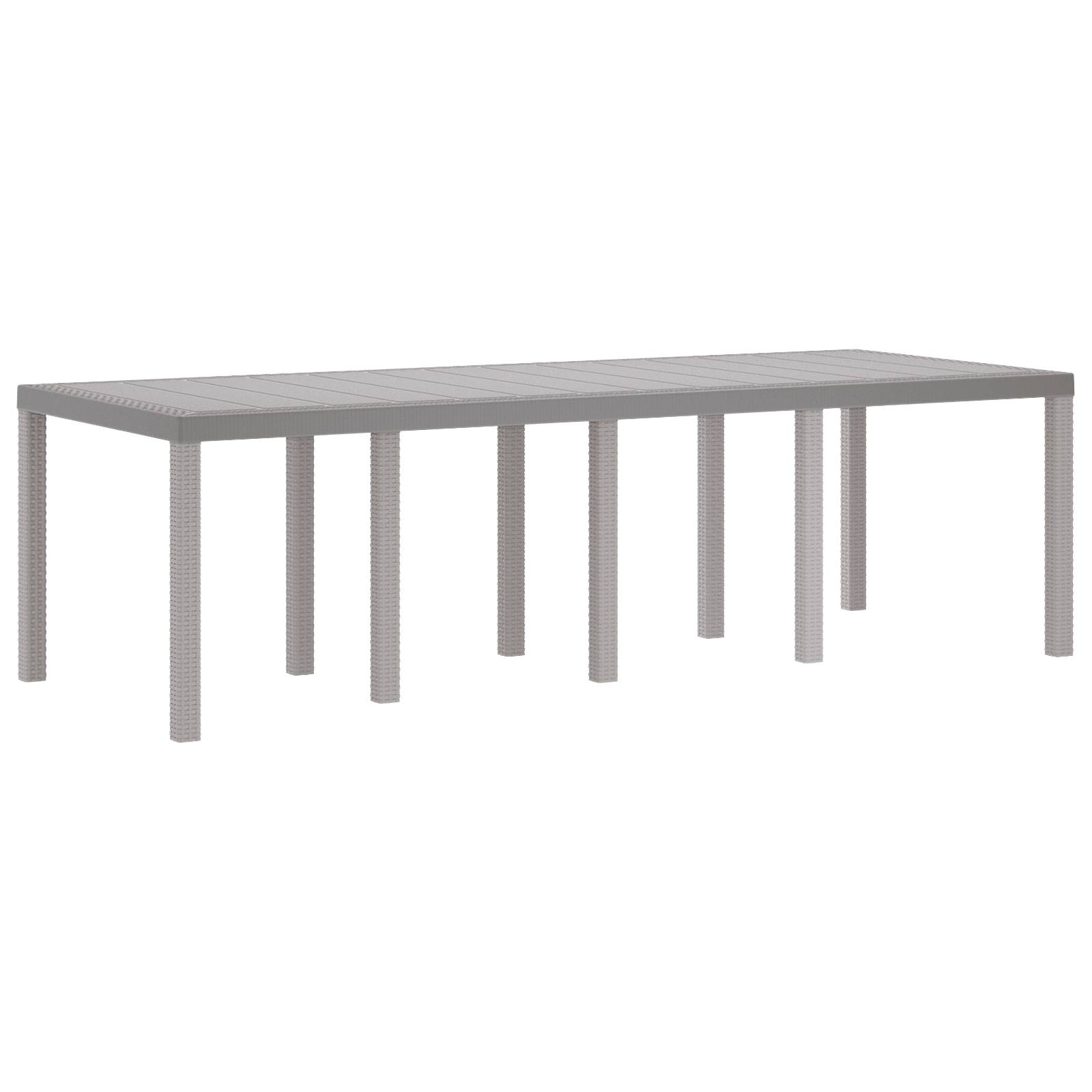 vidaXL 9-tlg. Garten-Essgruppe Weiß Poly Rattan