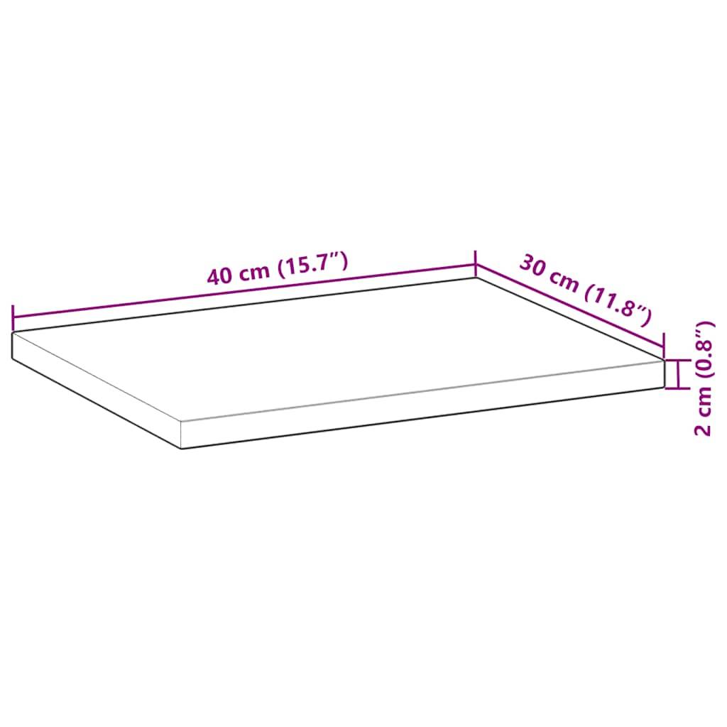 vidaXL Schweberegale 3 Stk. 40x30x2 cm Massivholz Akazie Unbehandelt