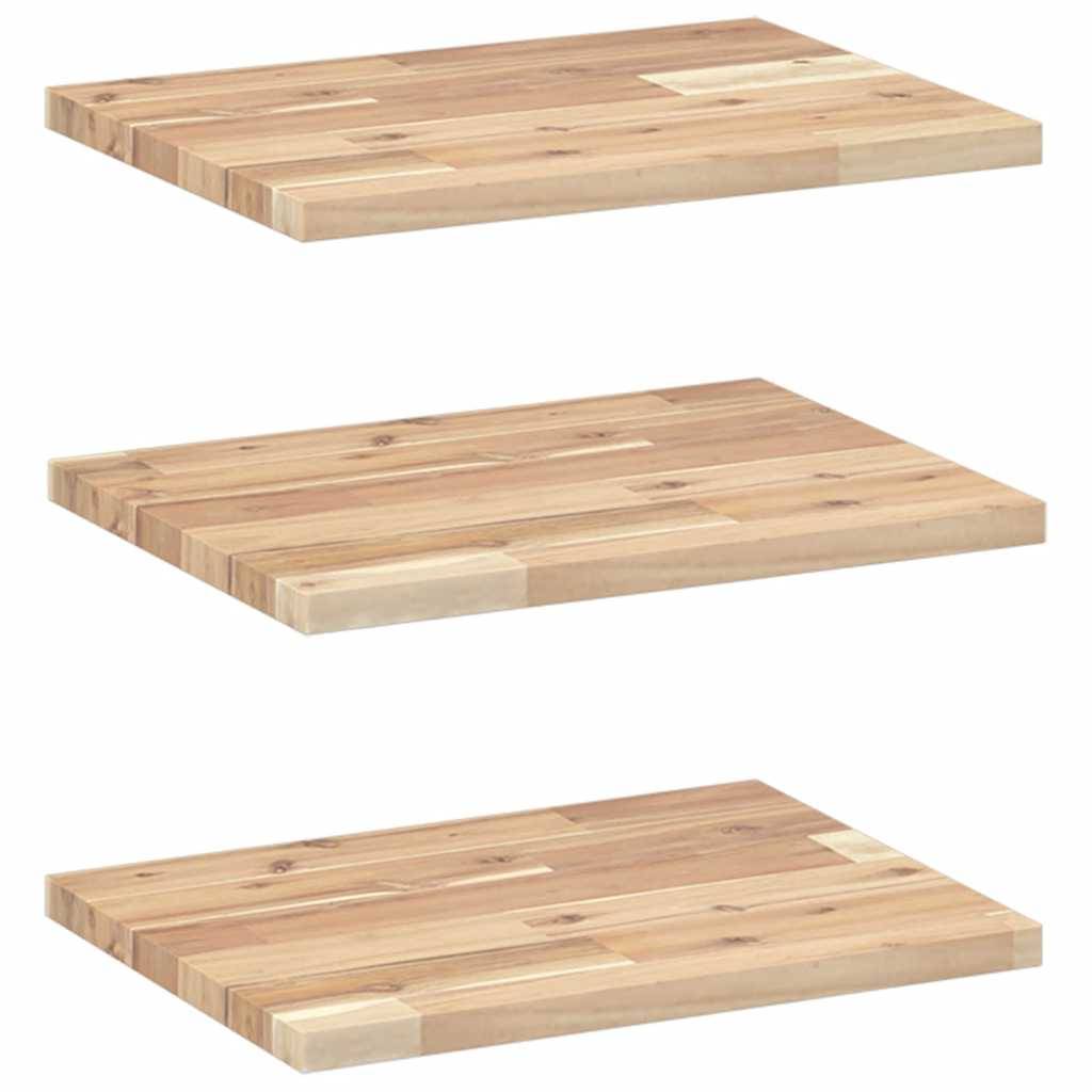 vidaXL Schweberegale 3 Stk. 40x30x2 cm Massivholz Akazie Unbehandelt