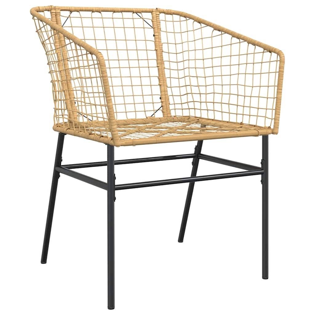 vidaXL 9-teiliges Garten-Esszimmerset Braunes Polyrattanglas