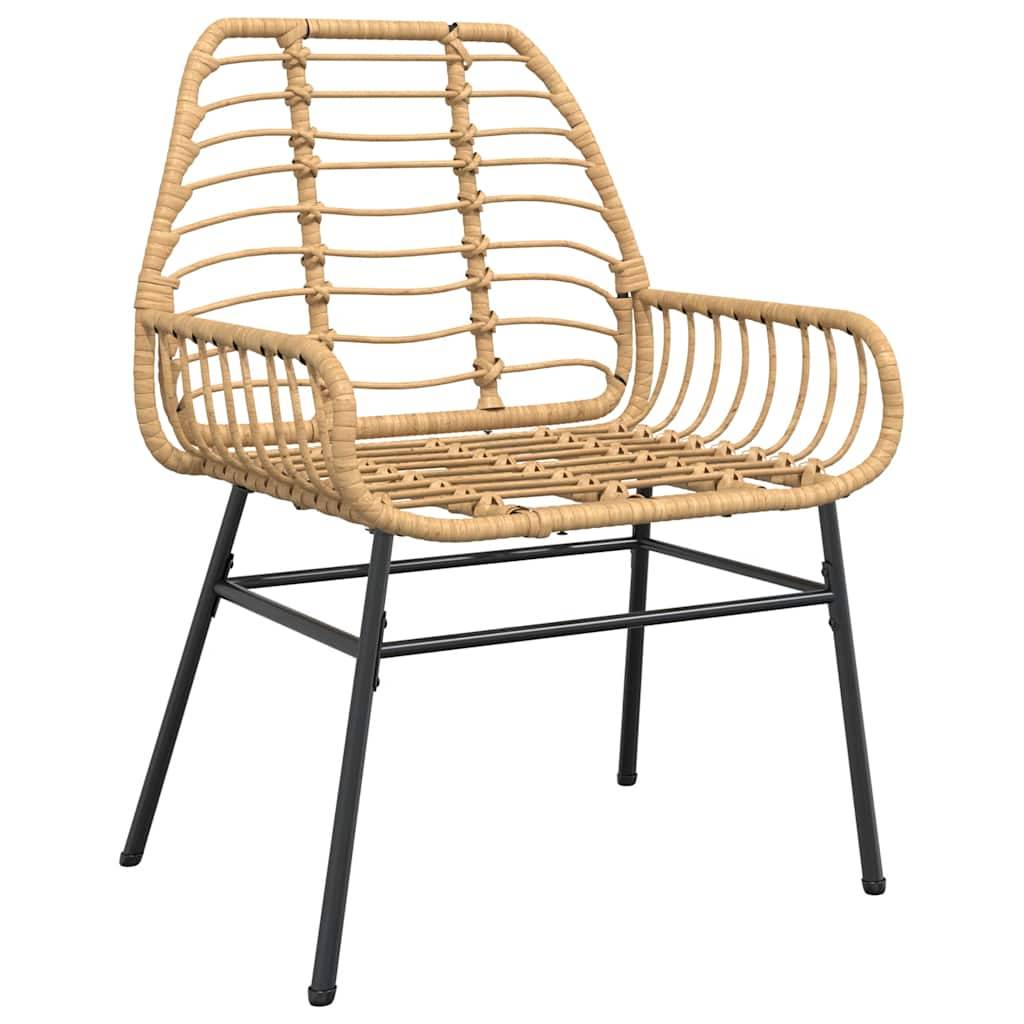 vidaXL 5-teiliges Garten-Esszimmerset Braunes Polyrattanglas