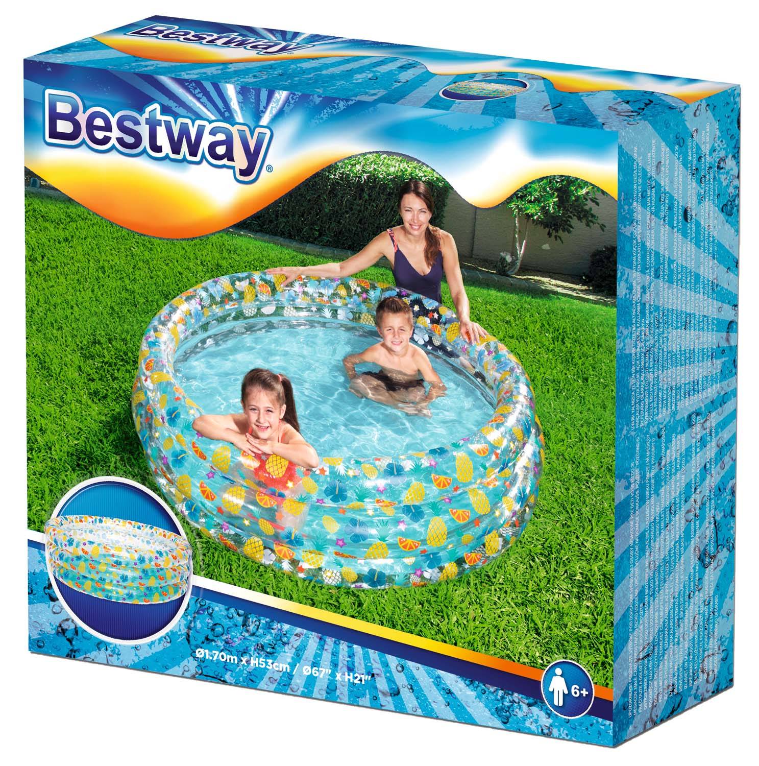 Bestway 51048 - Planschbecken Tropical Ø 170 x 53 cm