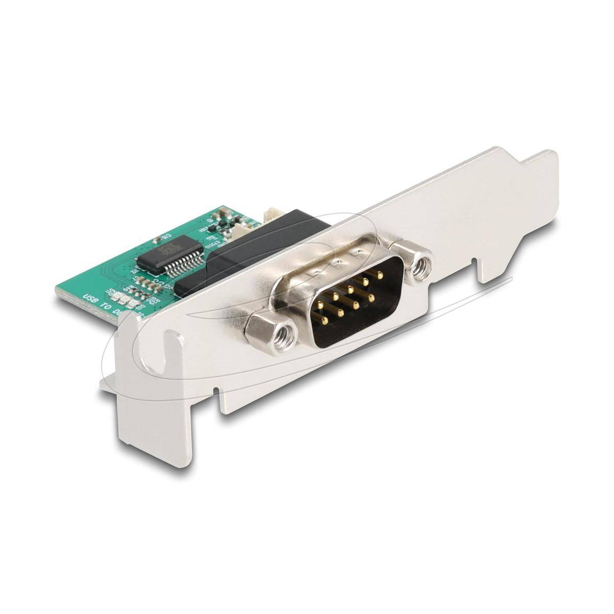 90892 - Delock USB auf RS-232 Konverter, USB 2.0 Pfostenstecker zu D-Sub 9 mit Low Profile Blende