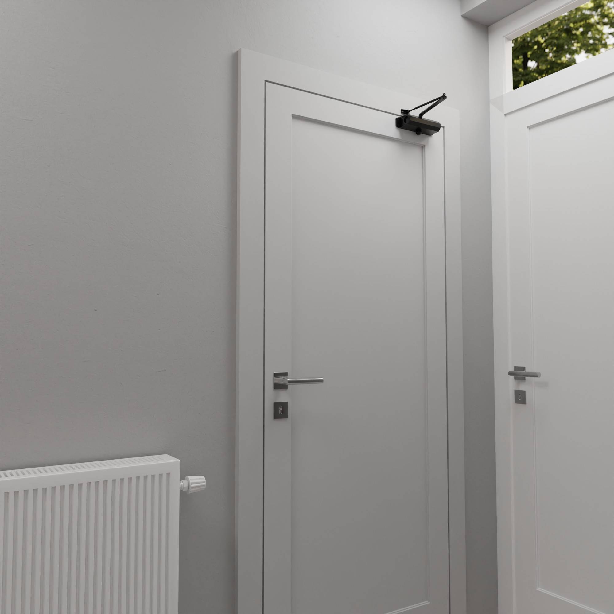 Hydraulischer Türschließer Torschließer Tür Tor Türöffner Stangentürschließer Schwarz bis 65kg Ja