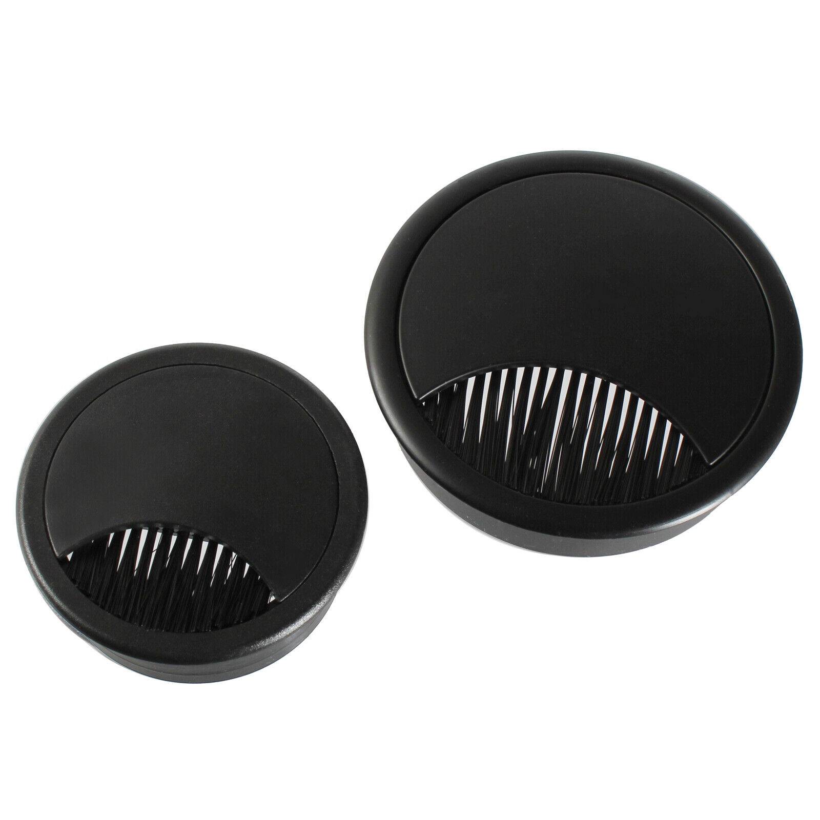 Kabeldurchführung Schreibtisch Kabeldurchlass rund Kabeldose Bürotisch lackiert Schwarz Ø80mm