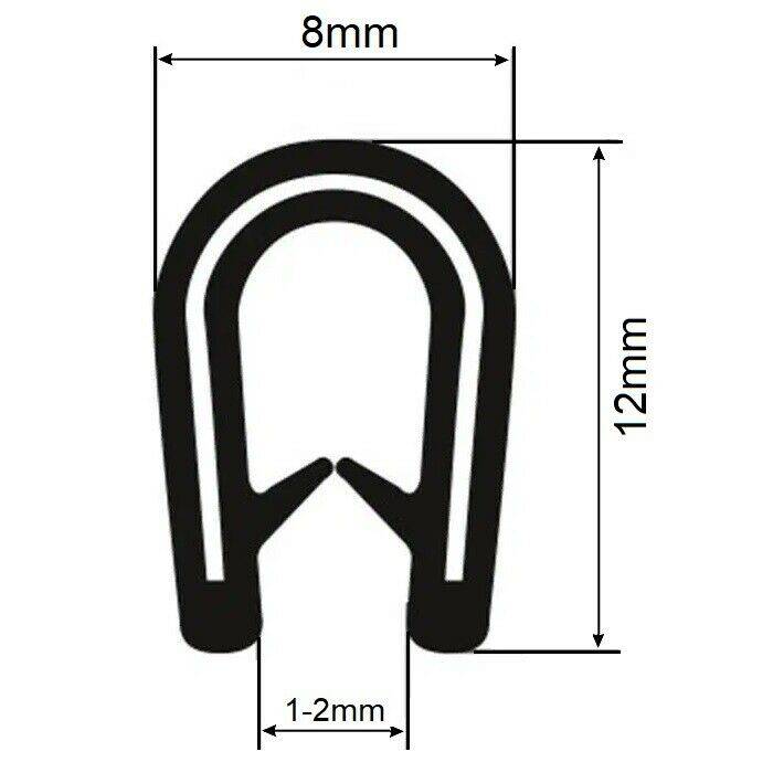 Kantenschutz Kantenschutzprofil Stahleinlage Schutzprofil Dichtungsprofil Blech 8x12mm