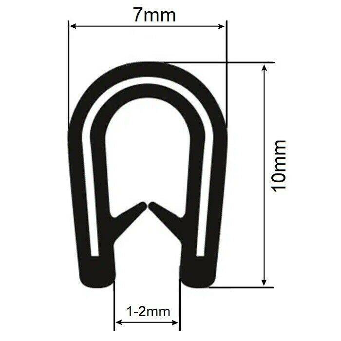 Kantenschutz Kantenschutzprofil Stahleinlage Schutzprofil Dichtungsprofil Blech 7x10mm