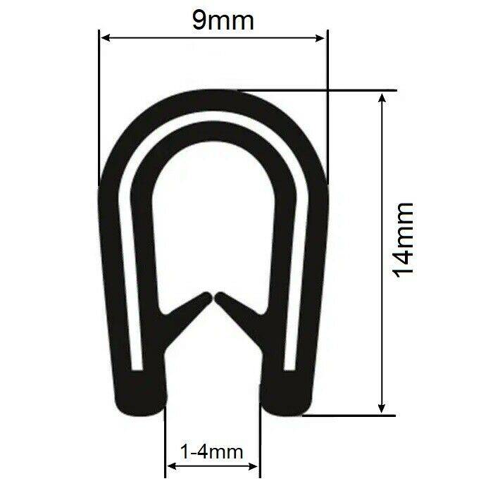Kantenschutz Kantenschutzprofil Stahleinlage Schutzprofil Dichtungsprofil Blech 9x14mm