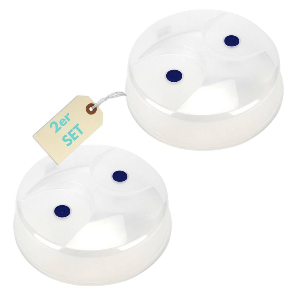 2er Set Mikrowellenhaube 27 cm Microwellenabdeckungen Mikrowellen Abdeckung Deckel Abdeckhaube Microwelle Haube Cover