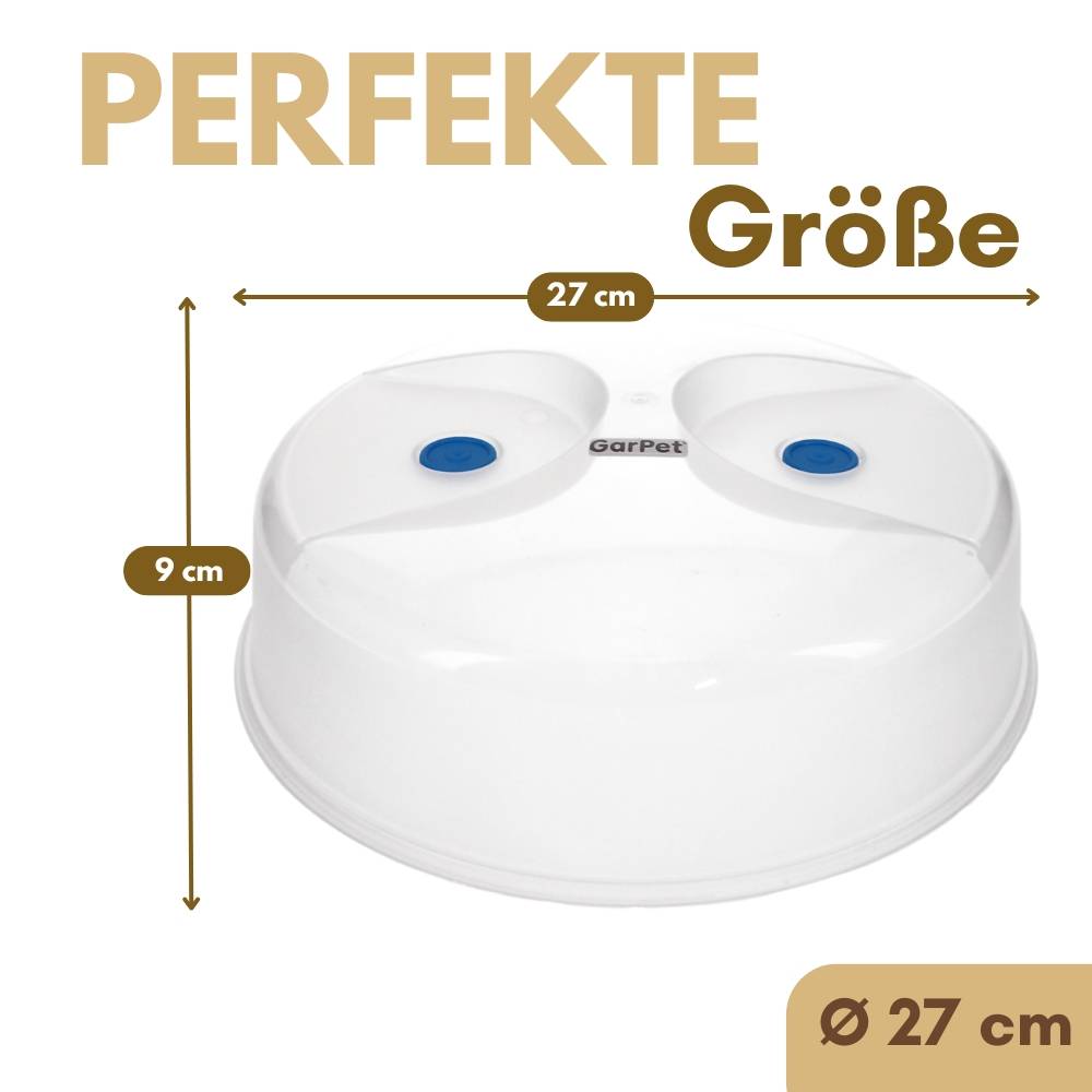 2er Set Mikrowellenhaube 27 cm Microwellenabdeckungen Mikrowellen Abdeckung Deckel Abdeckhaube Microwelle Haube Cover