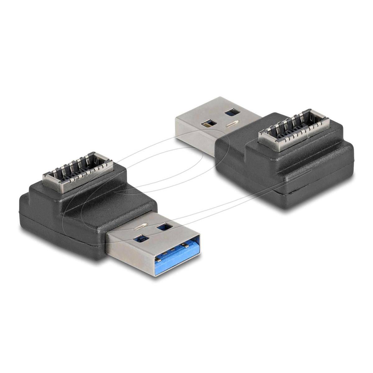 Delock Adapter USB 10 Gbps USB Typ-A Stecker zu Typ-E Key A Buchse schwarz