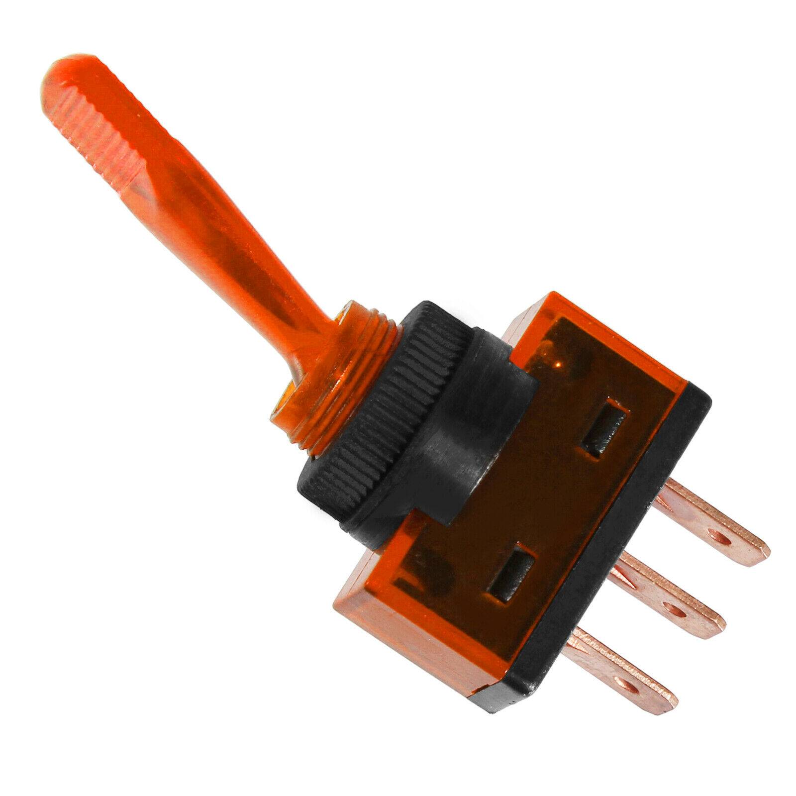 KFZ Kippschalter 12V 20A beleuchtet EIN AUS 1-polig Schalter Switch Boot Orange