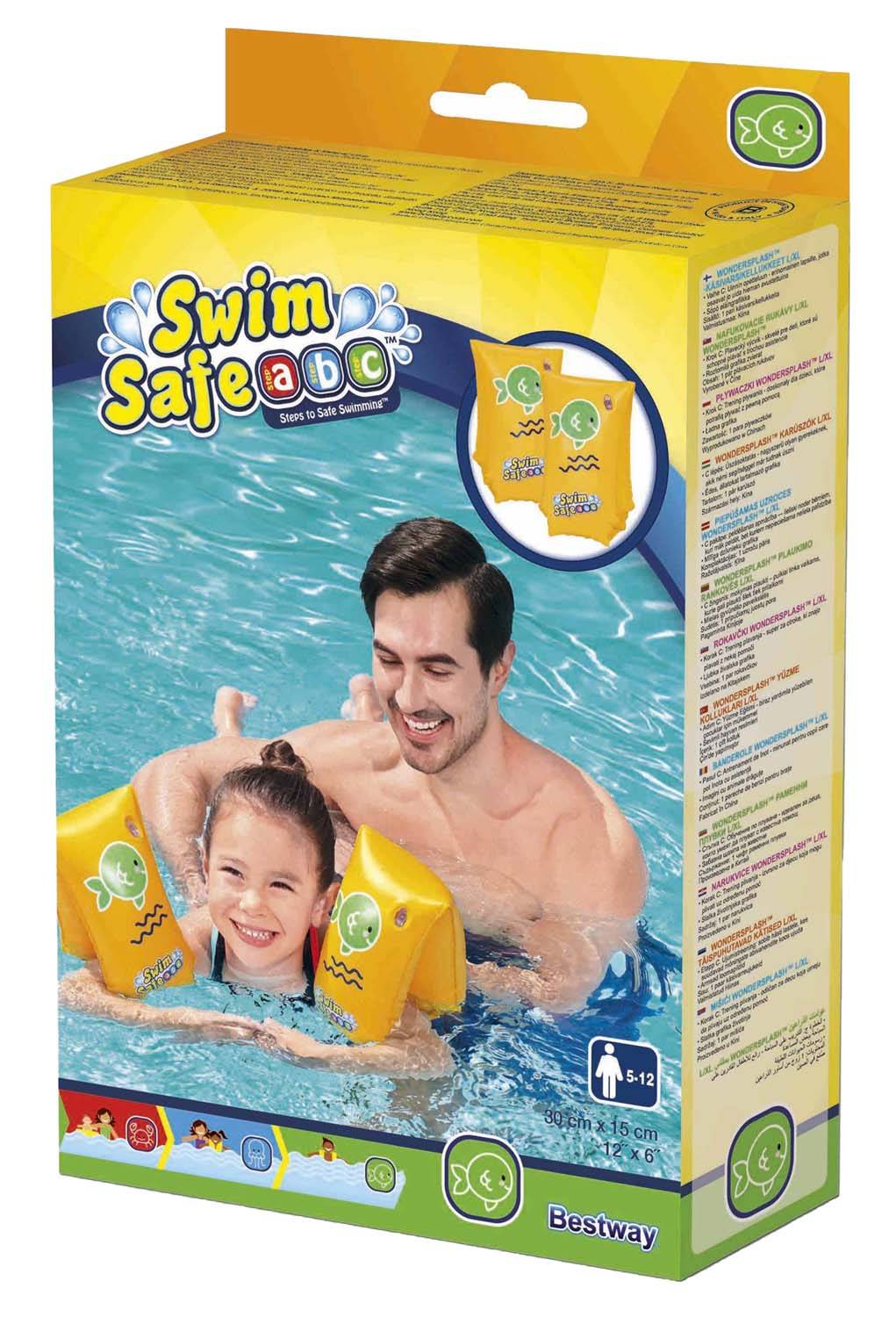 Bestway 32110 - Swim Safe ABC Schwimmflügel Stufe C WonderSplash, 5-12 Jahre
