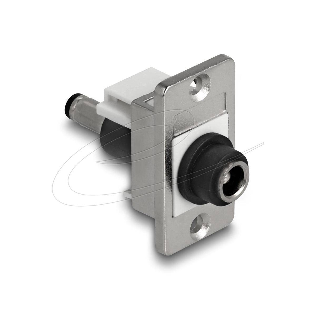 90886 - Delock Panel Mount DC 5,5 x 2,5 mm Buchse zu DC 5,5 x 2,1 mm Stecker