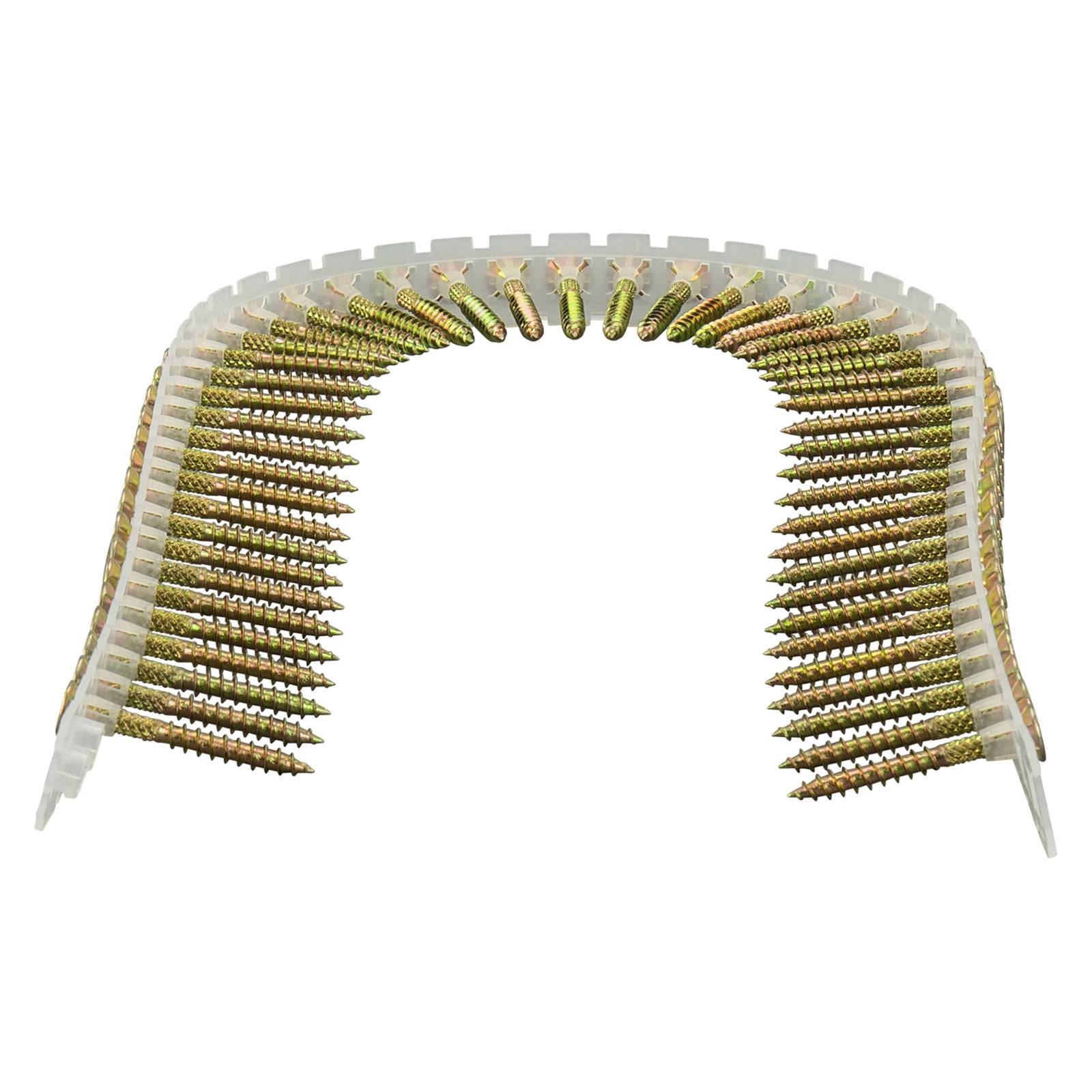 Eine Reihe von Metallsägeblättern für Stichsägen, in Form eines U-Musters angeordnet, vor einem weißen Hintergrund präsentiert.