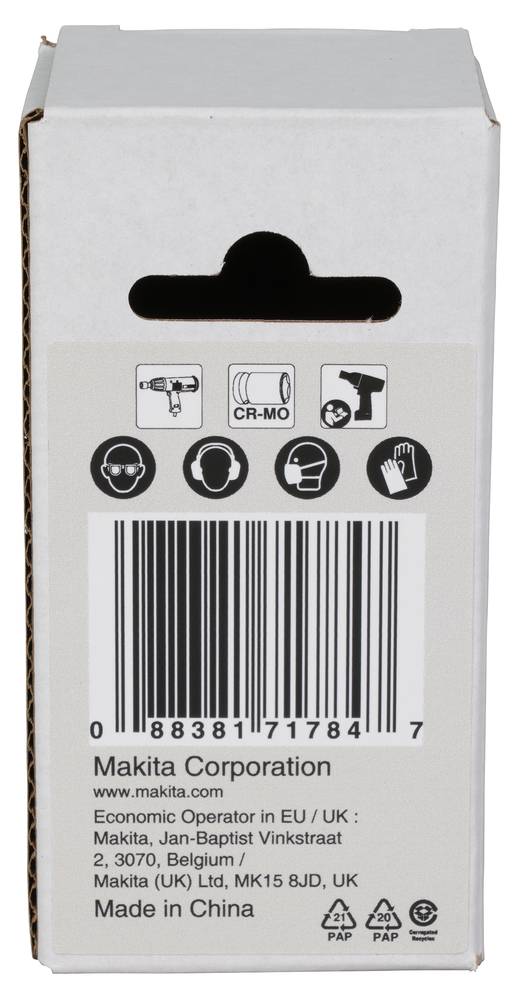 Makita Schlagnuss 3/4" 19 mm 3/4" • Vierkant • 19 x 51 mm