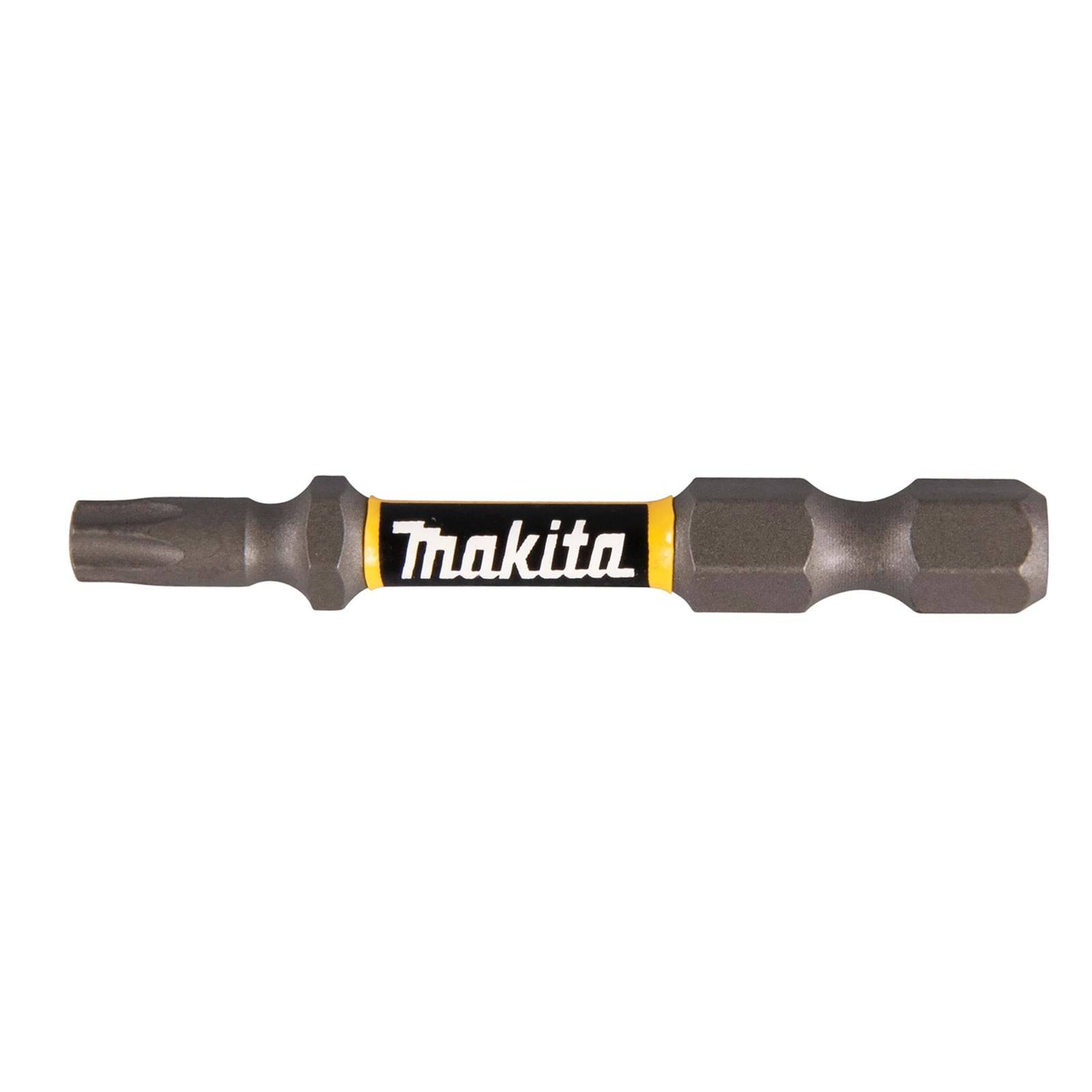 Ein Makita Impact Gold Torsions-Schrauberbit mit spezialisiertem Design für verbesserte Haltbarkeit und Leistung.
