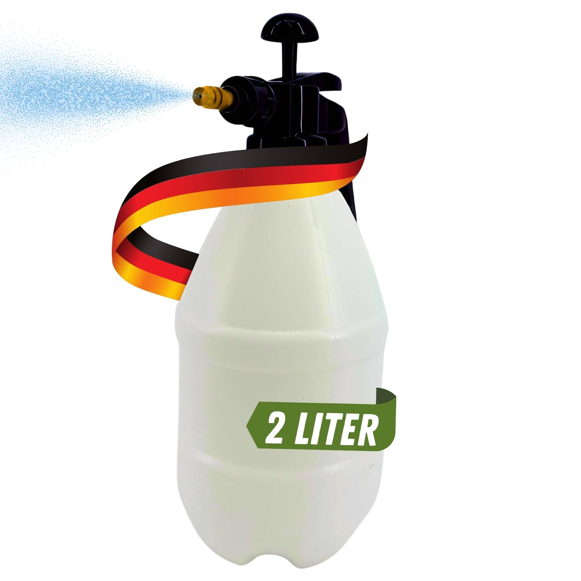 2L Drucksprüher Drucksprühgerät Pflanzenschutz Reinigung Handpumpe mit Messingdüse Handsprüher Gartenspritze Sprühflasche
