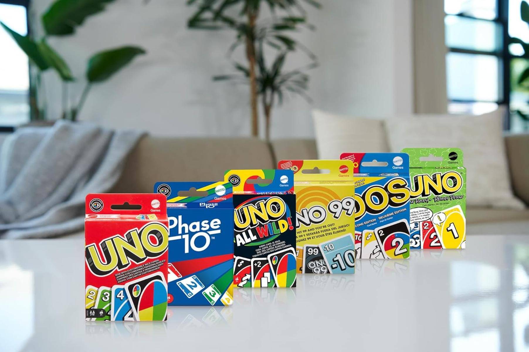 Mattel UNO House Rules Kartenspiel Spieleabende Familie HRL31