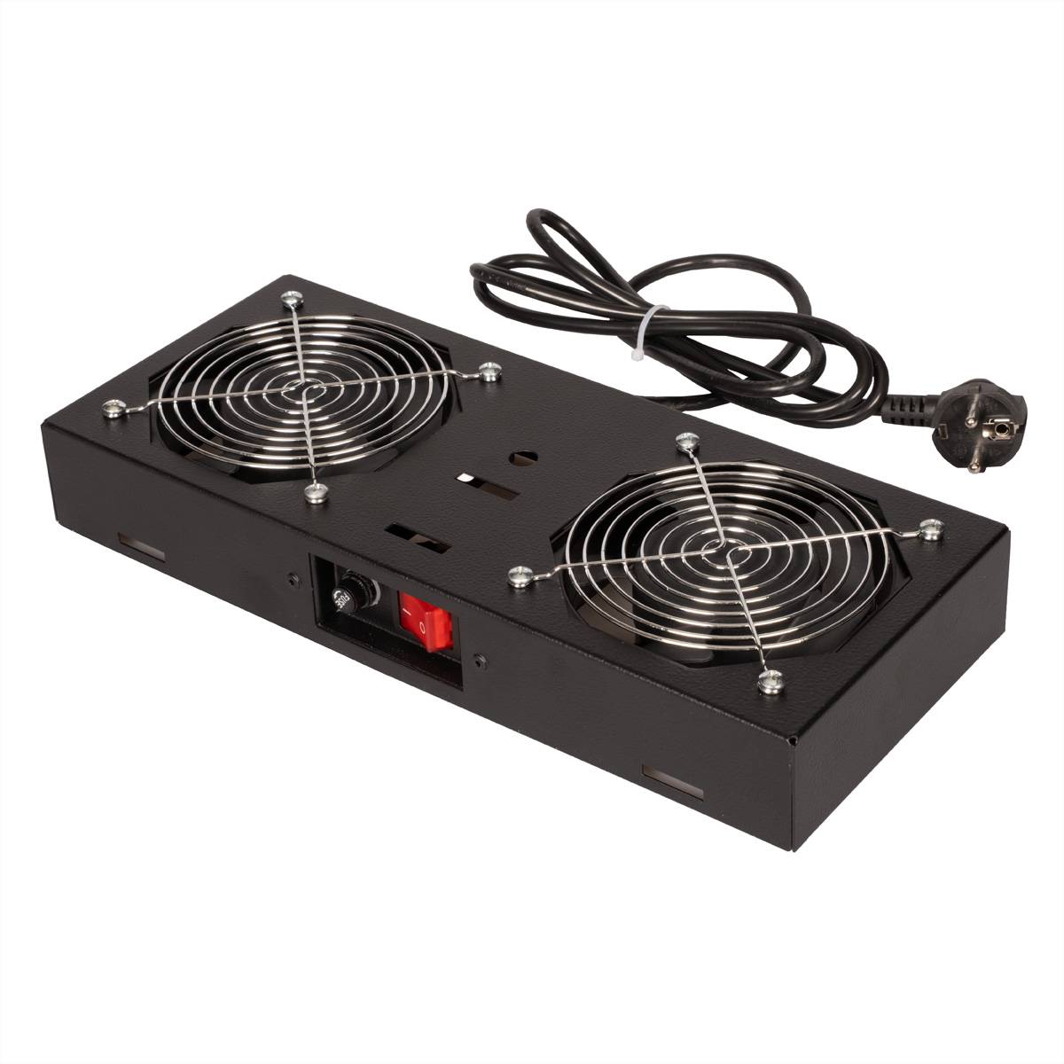 ROTRONIC-SECOMP - Roline - Lüftungseinheit - 2 Lüfter - Jet Black, RAL 9005 - 48.3 cm (19"")