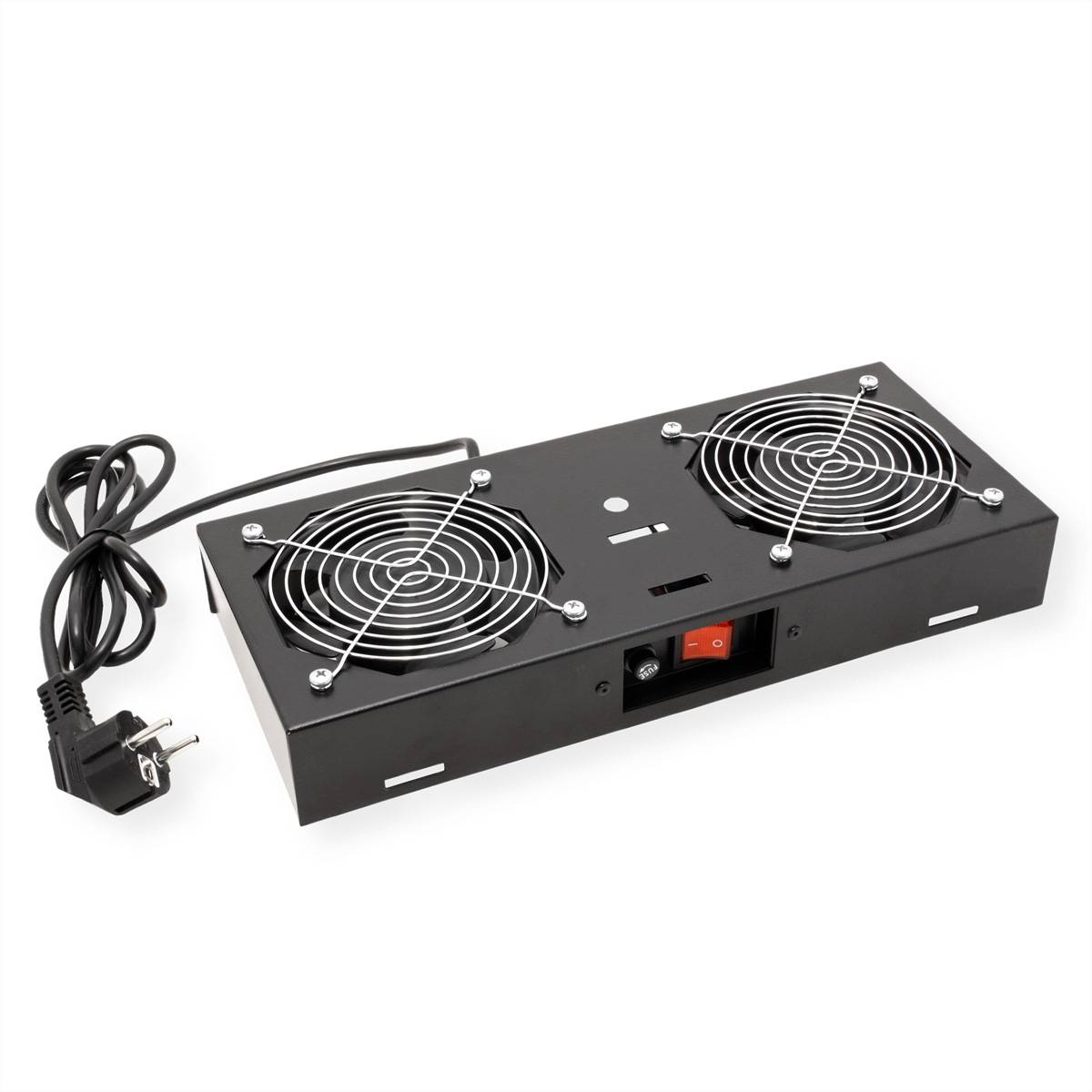 ROLINE Lüftereinheit 2 Lüfter, für 19-Zoll Wandgehäuse schwarz